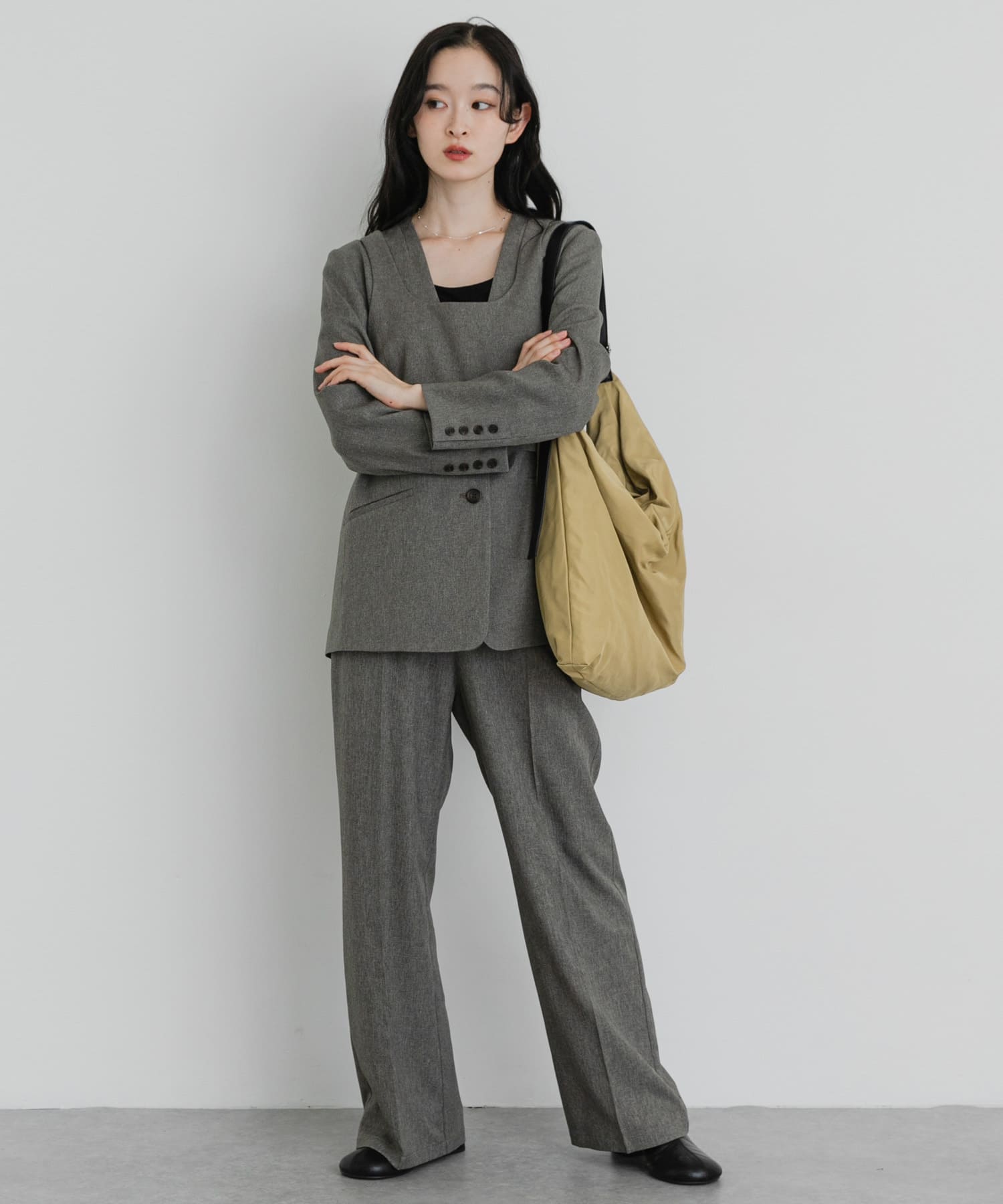 ビッグショルダーバッグ BEIGE One