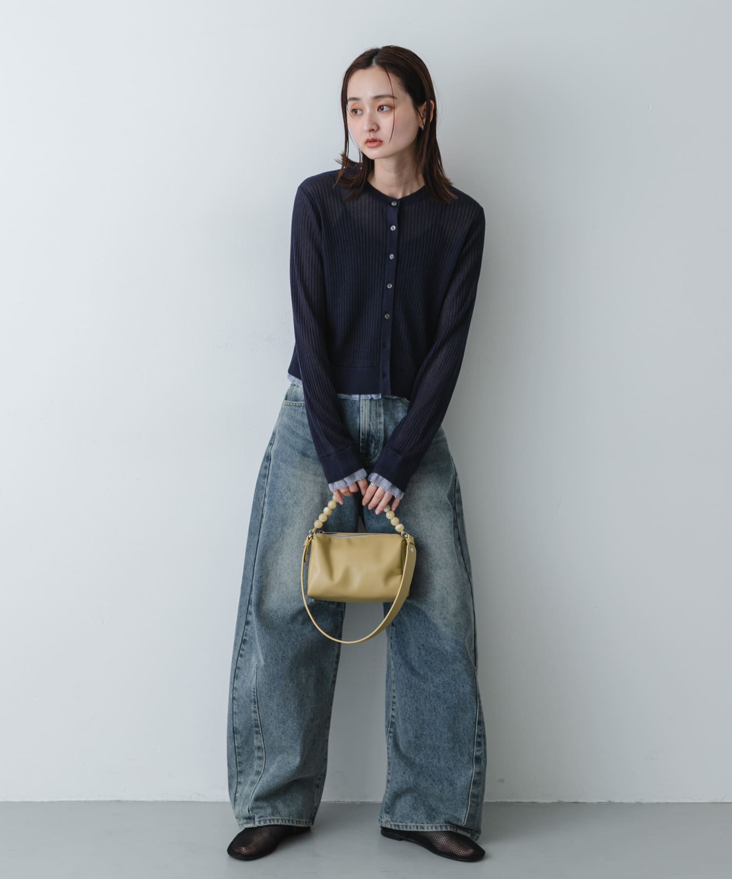 ビーズハンドルバッグ Y.BEIGE One