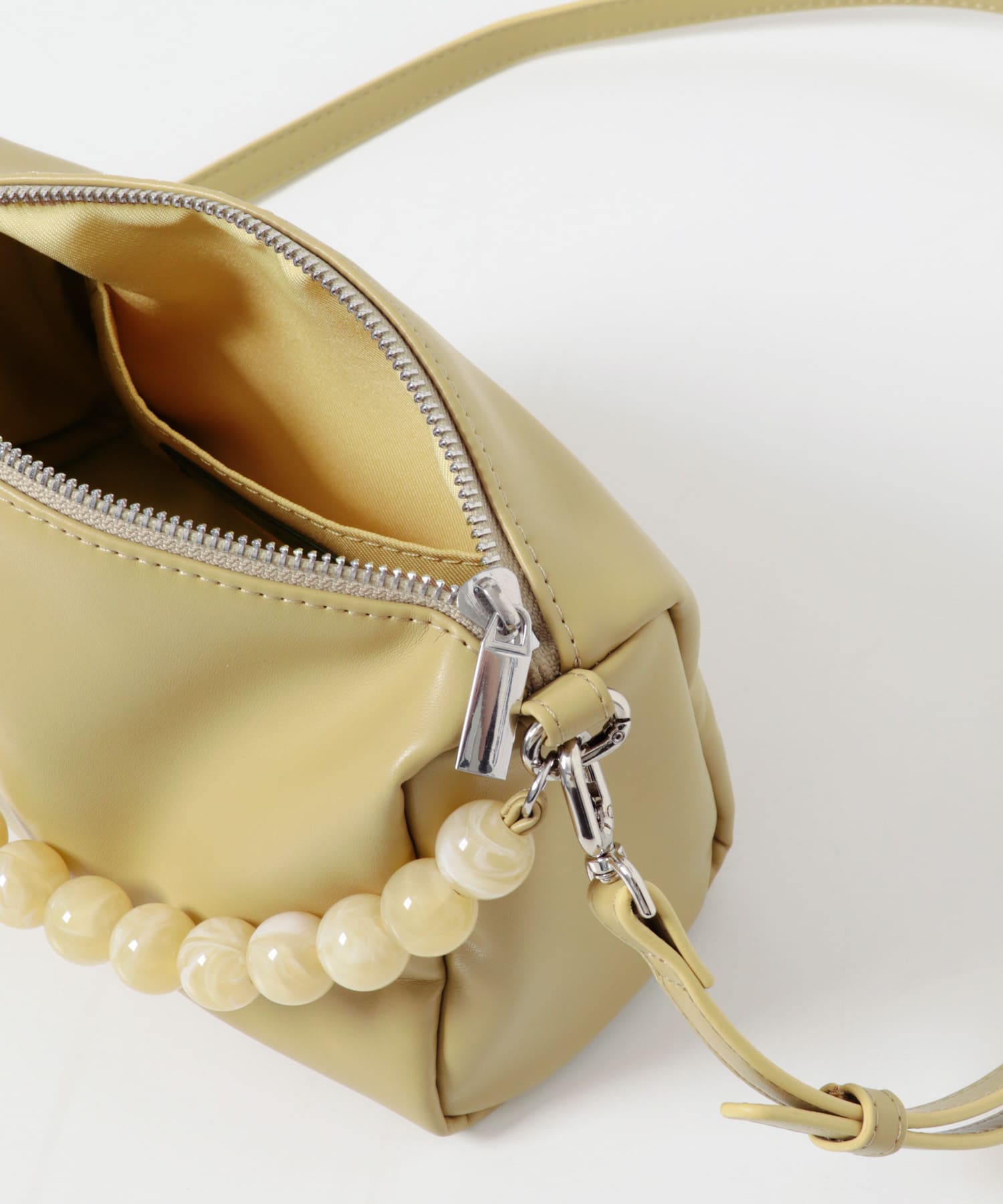 ビーズハンドルバッグ Y.BEIGE One