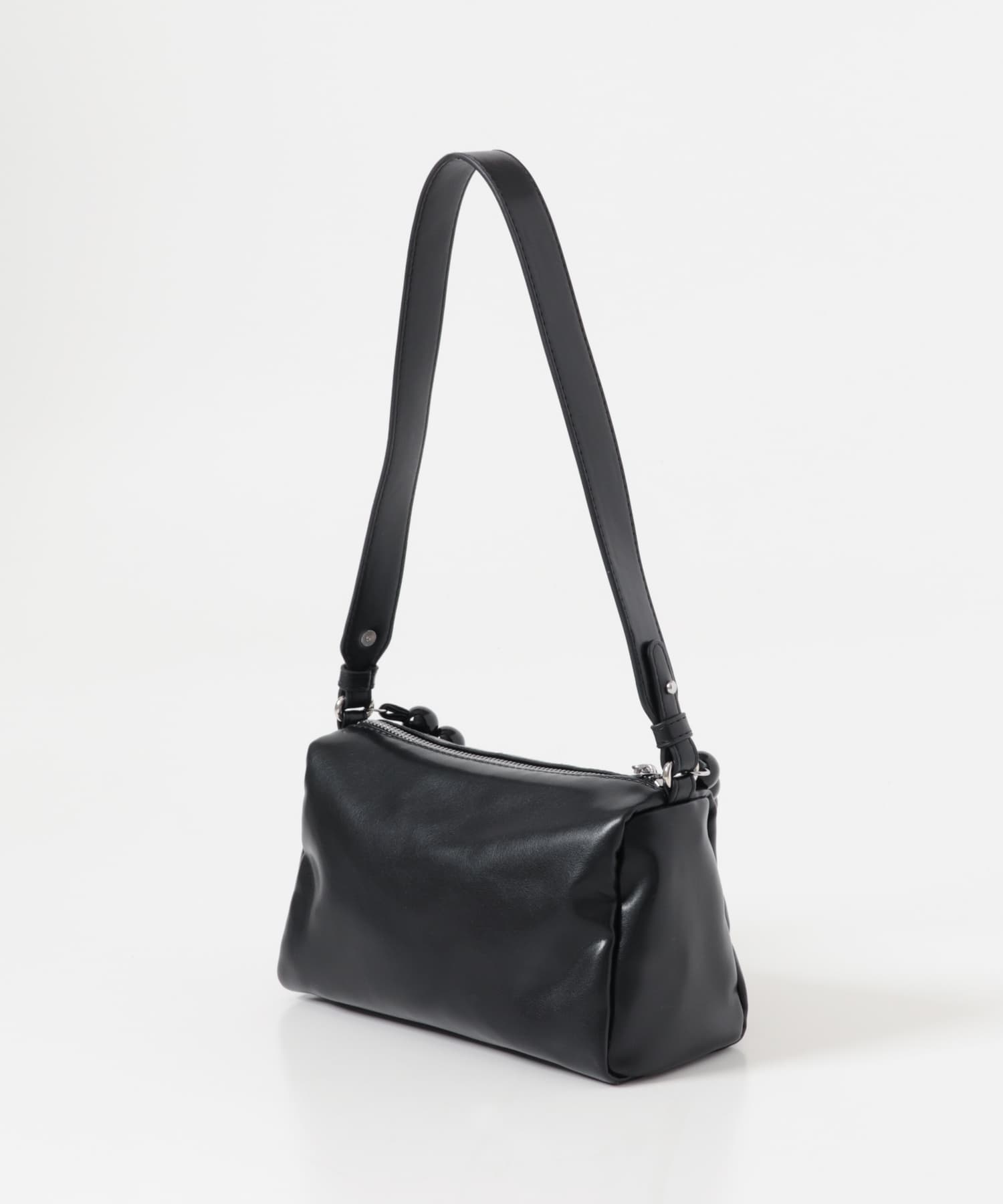ビーズハンドルバッグ BLACK One