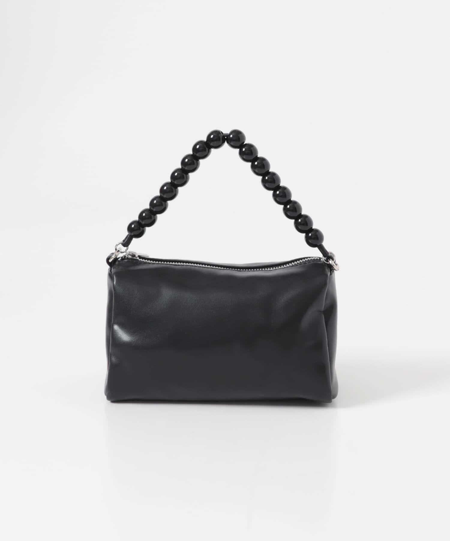 ビーズハンドルバッグ BLACK One