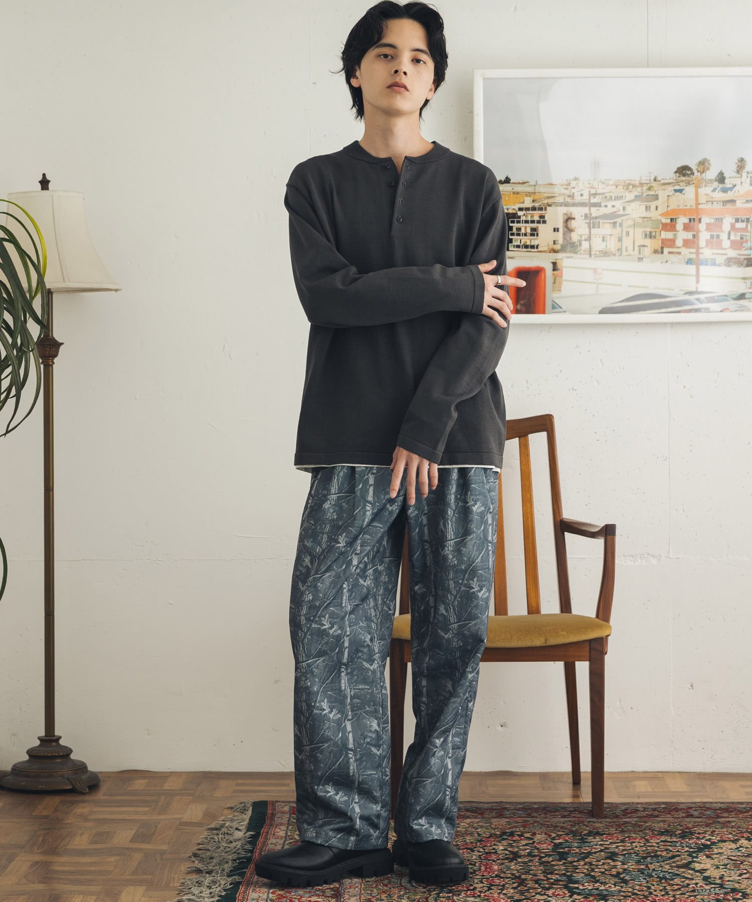 ストレッチヘンリーネックニット(M BLACK): トップス｜URBAN RESEARCH