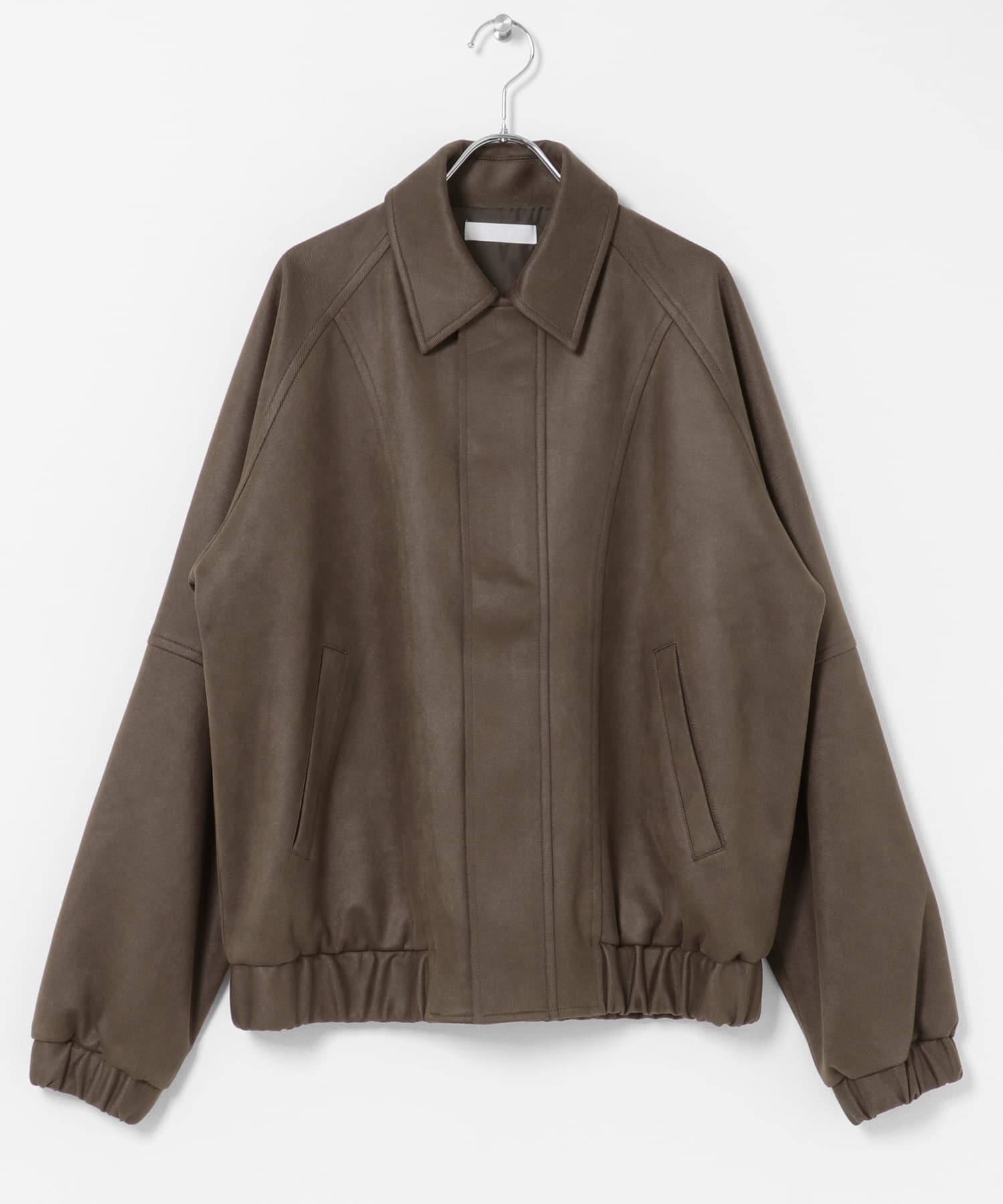 ツイルスエードタッチZIPブルゾン BROWN M