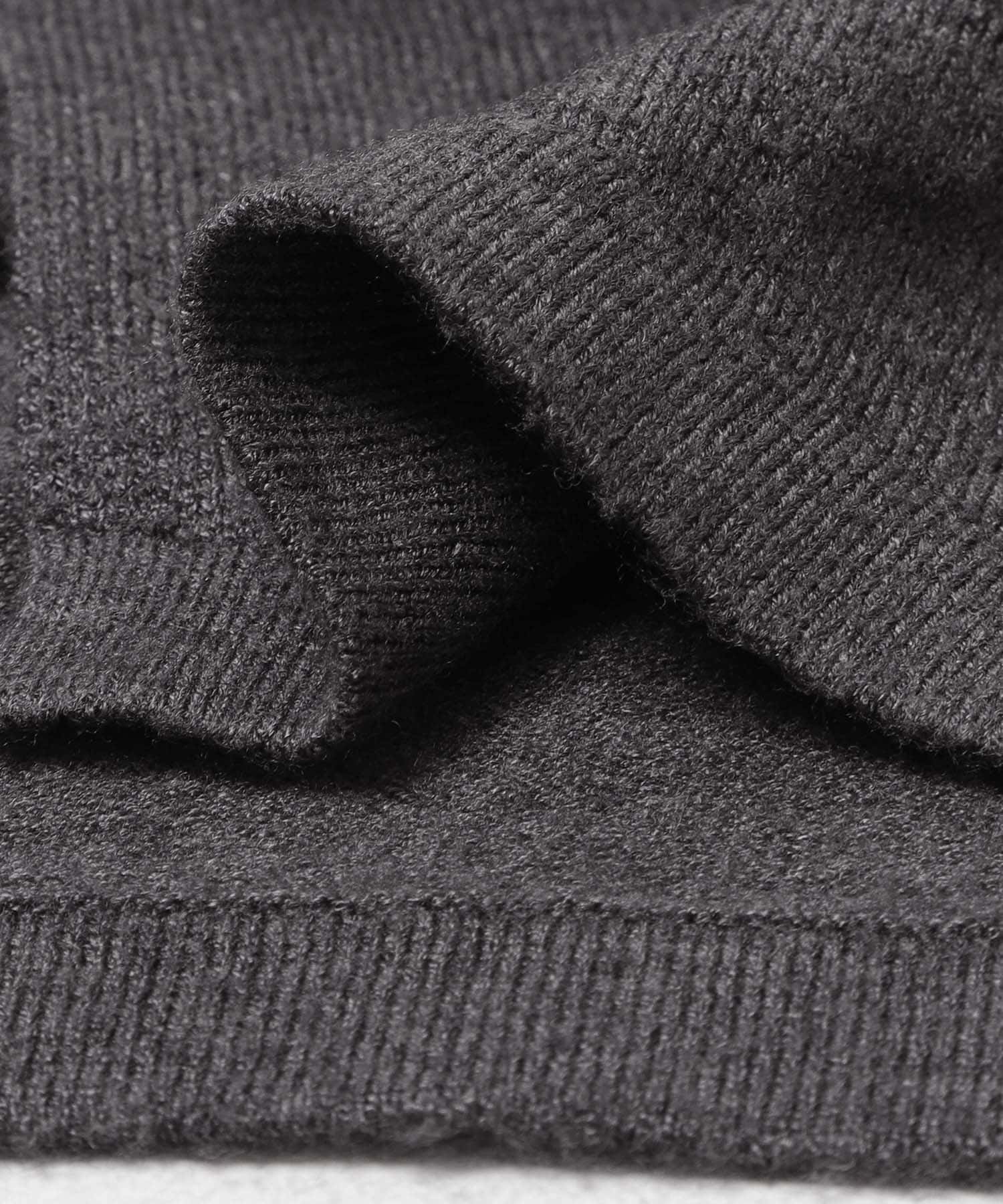 『洗濯可』アシンメトリーカシュクールニット CHARCOAL One