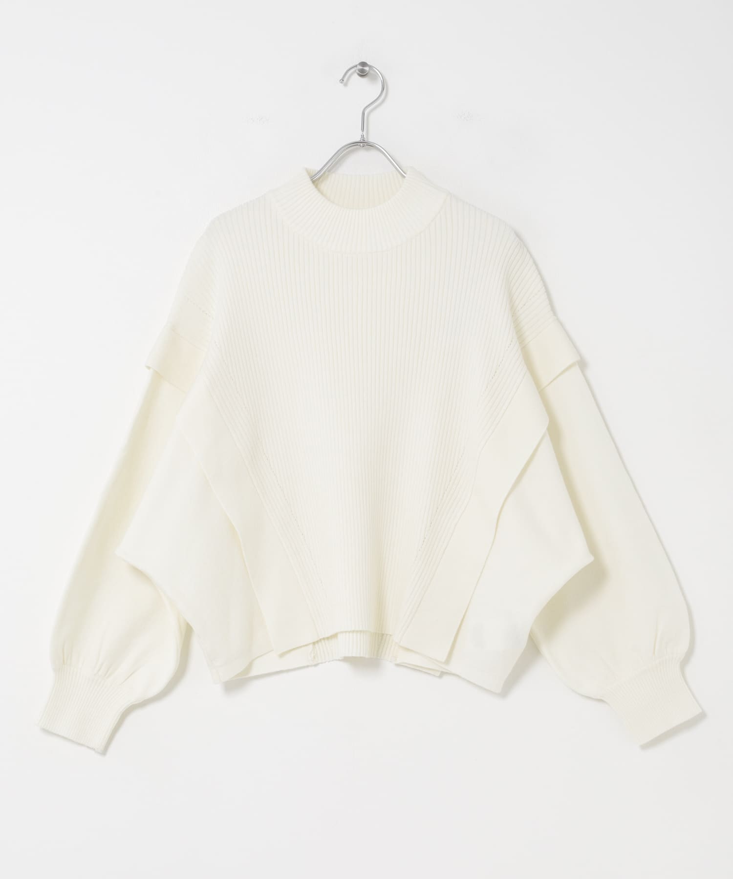 『洗濯可』ストレッチショルダータックセーター OFF WHITE One