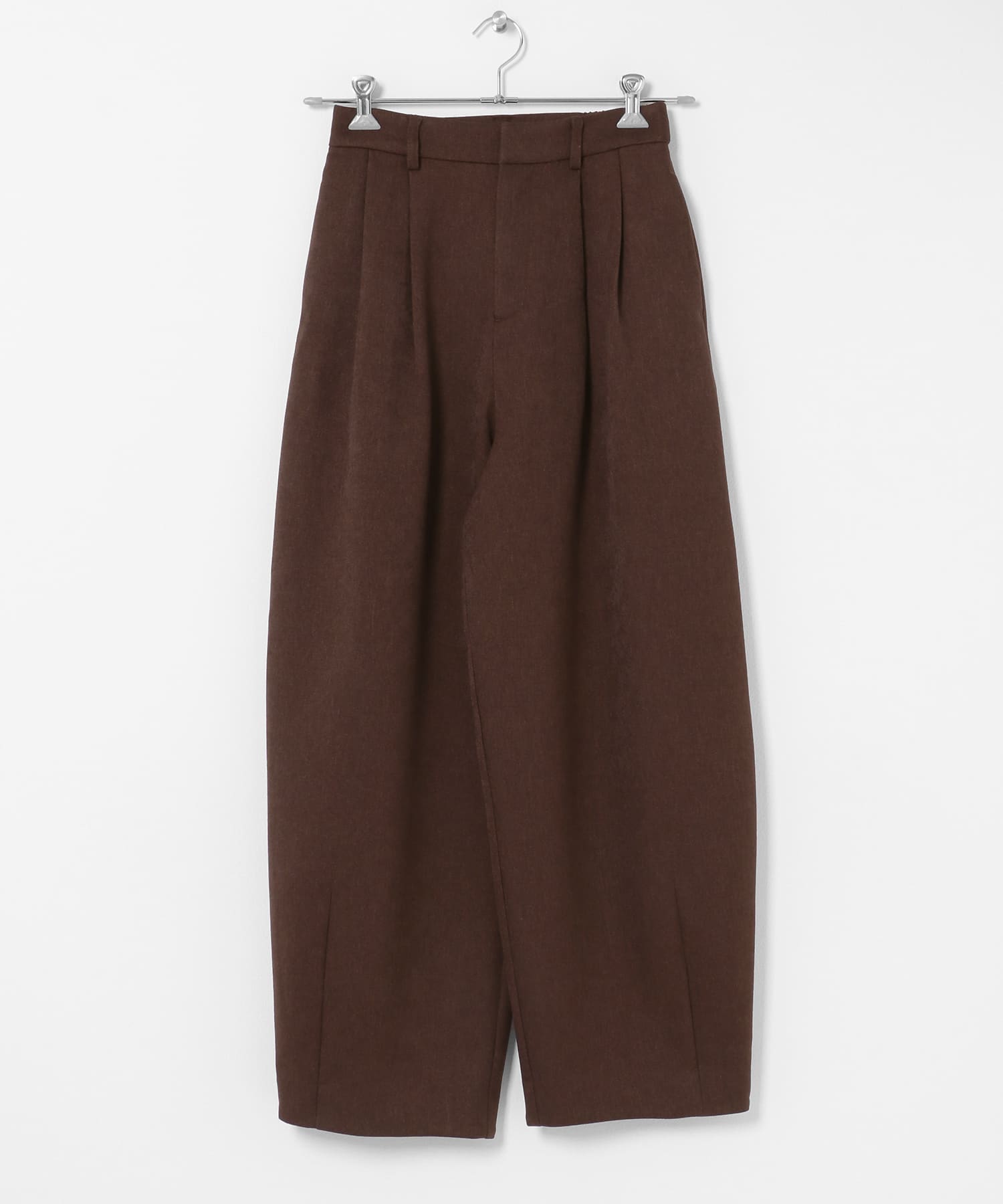 ウールライクコクーンパンツ BROWN S