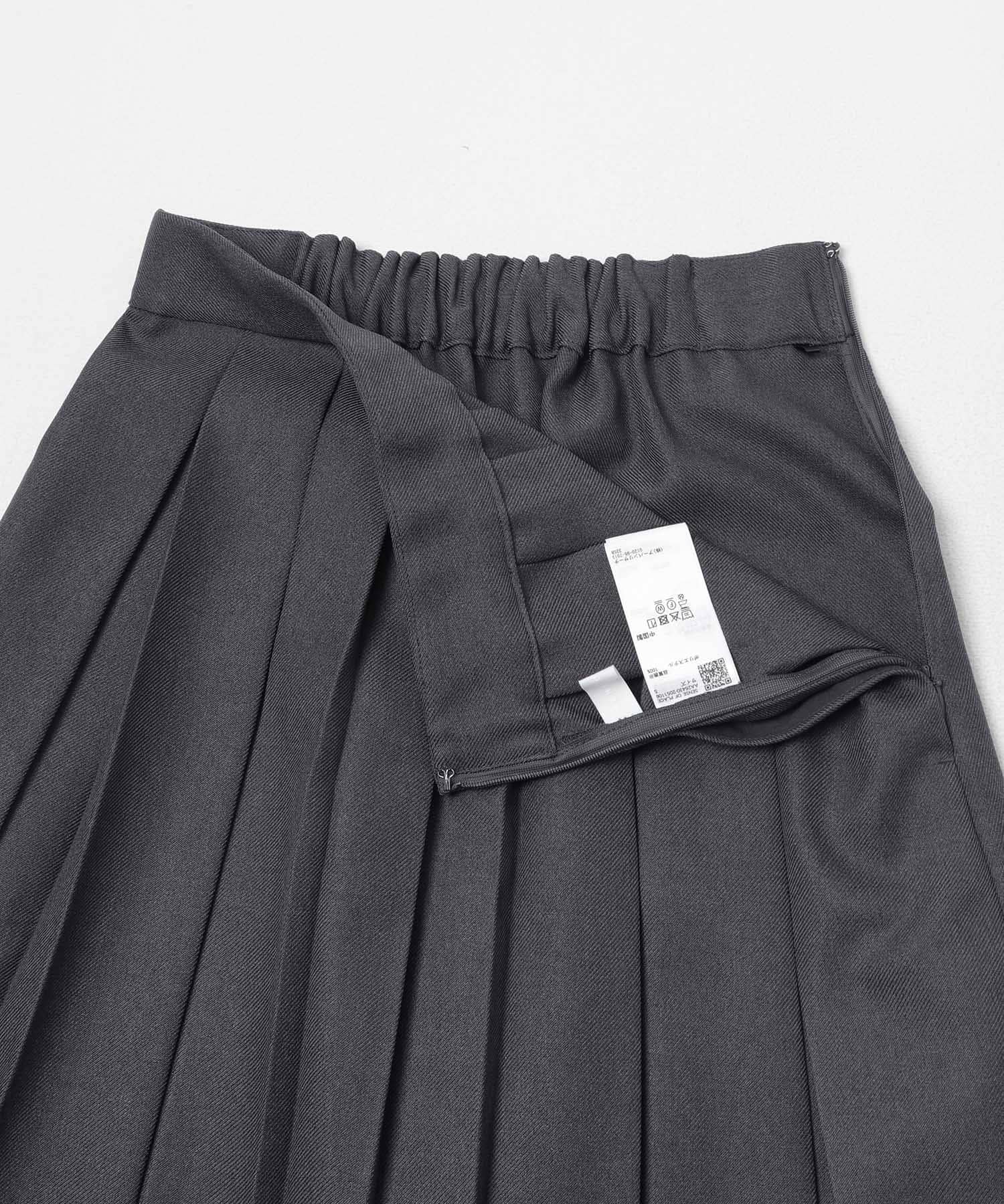 ミドルタケプリーツスカート CHARCOAL S