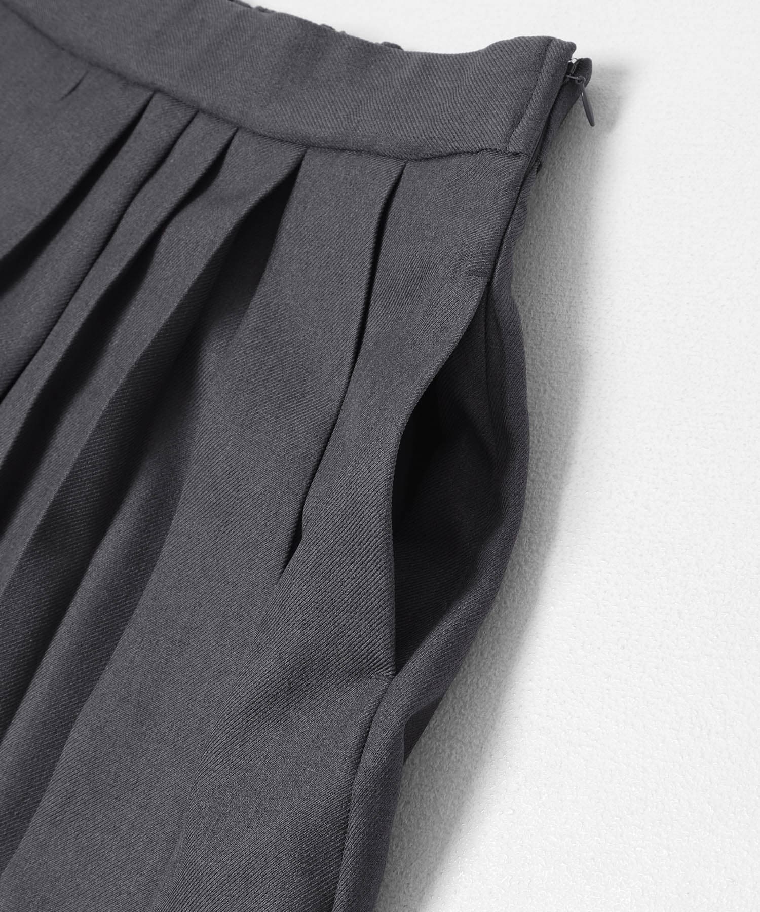 ミドルタケプリーツスカート CHARCOAL S