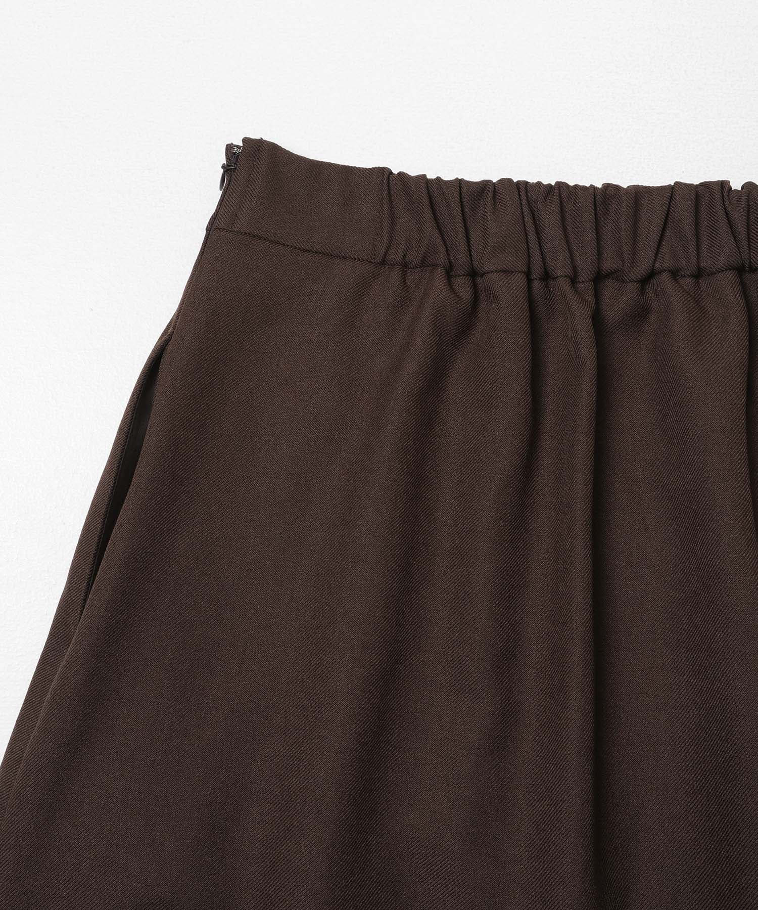 ミドルタケプリーツスカート BROWN S