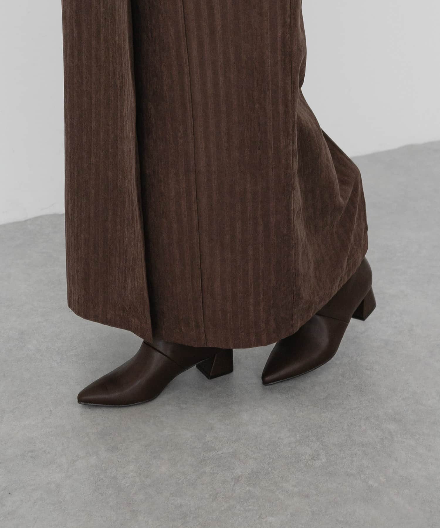 『抗菌/防臭』センターシームストレッチブーツワイドシャフトブーツ BROWN S