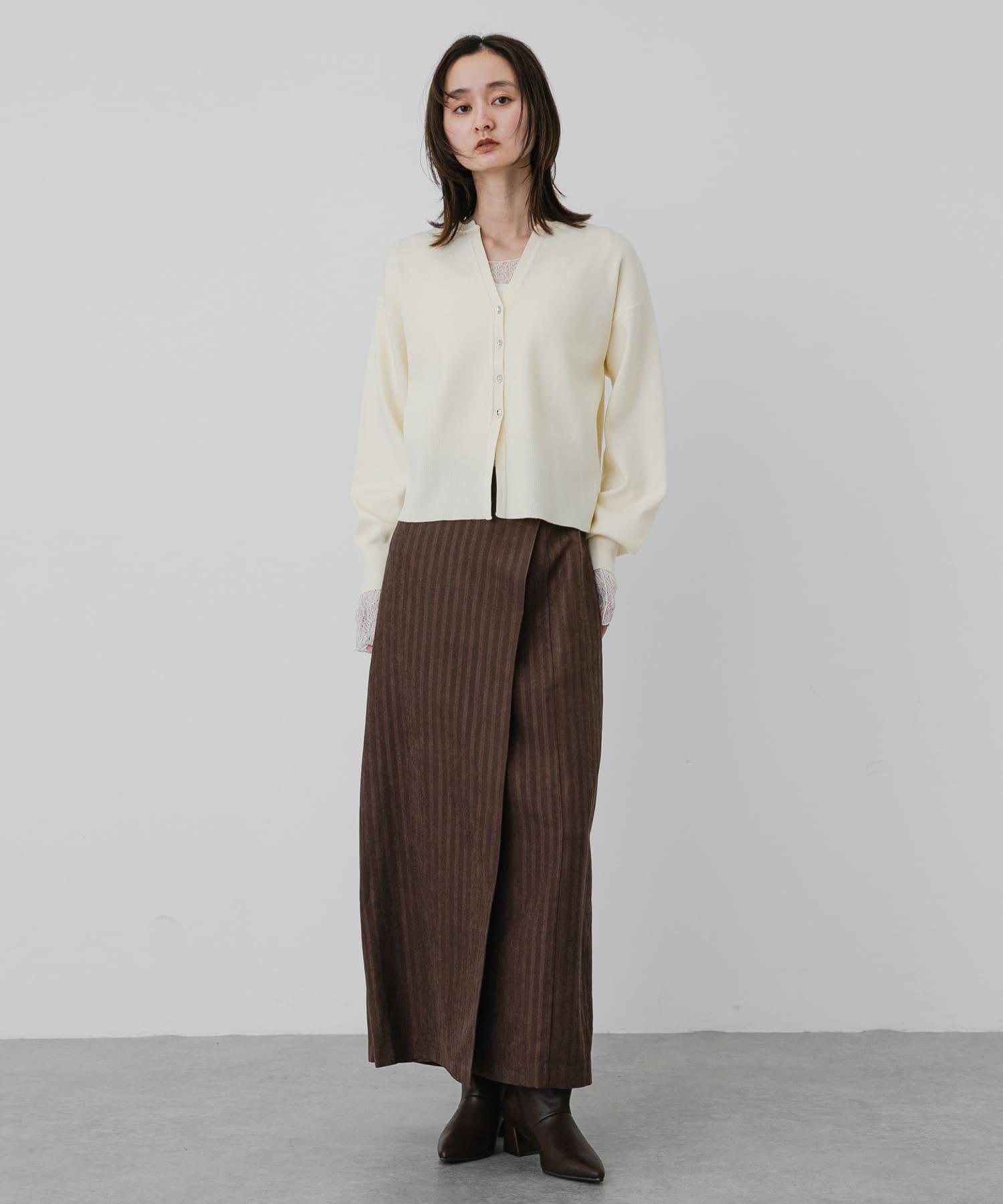 『抗菌/防臭』センターシームストレッチブーツワイドシャフトブーツ BROWN S