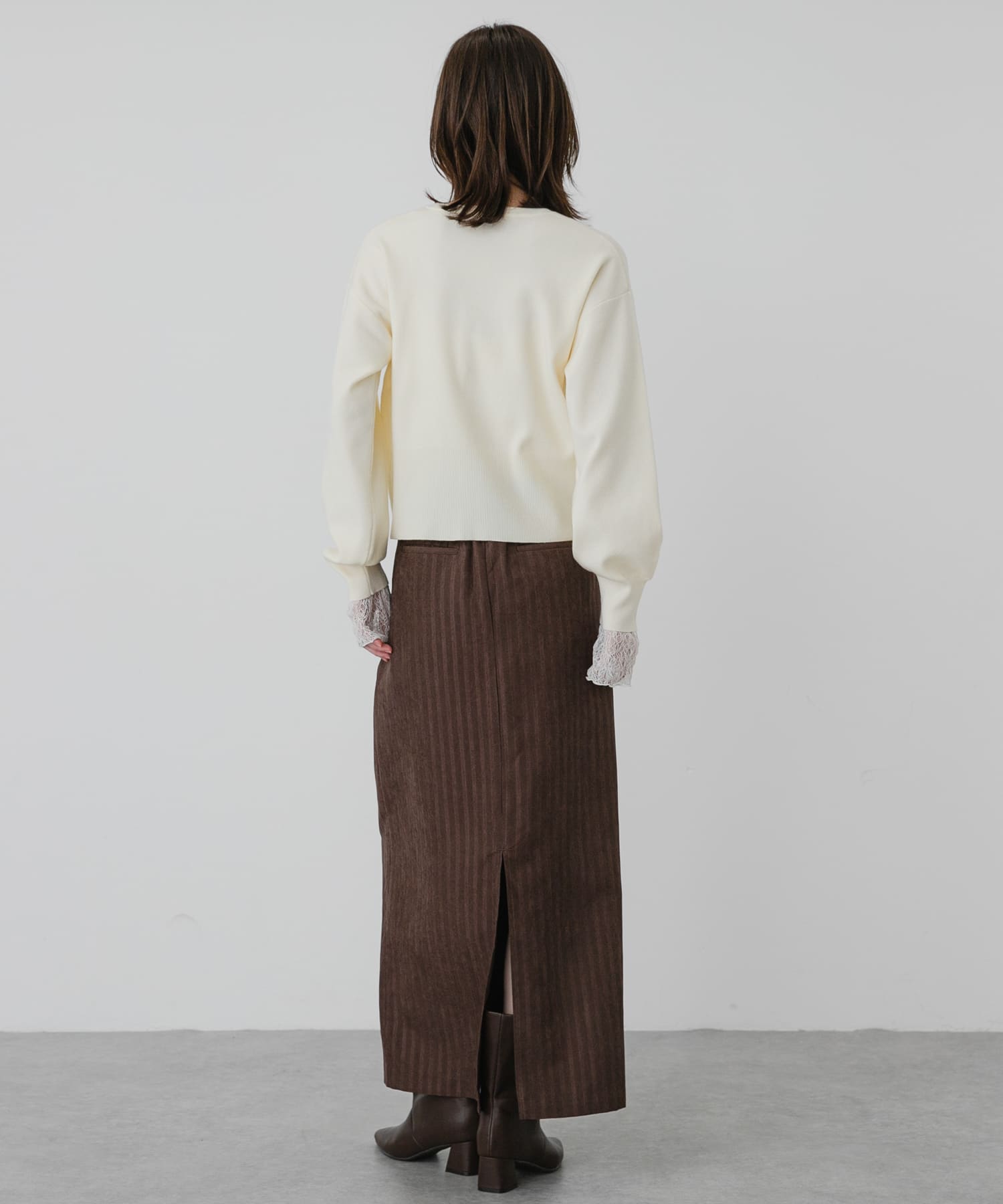 『抗菌/防臭』センターシームストレッチブーツワイドシャフトブーツ BROWN S