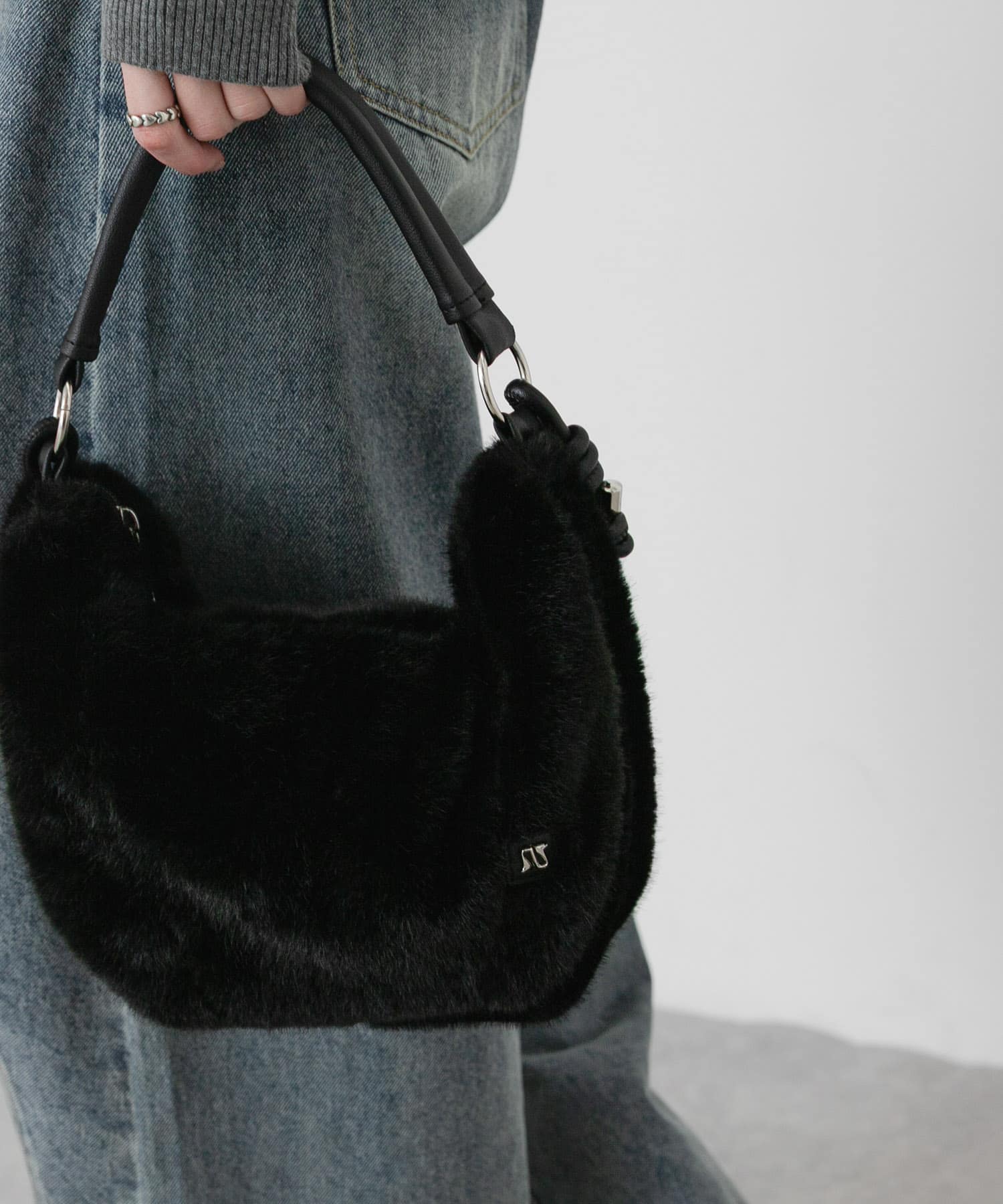 2WAYハンドルファーバッグ BLACK One