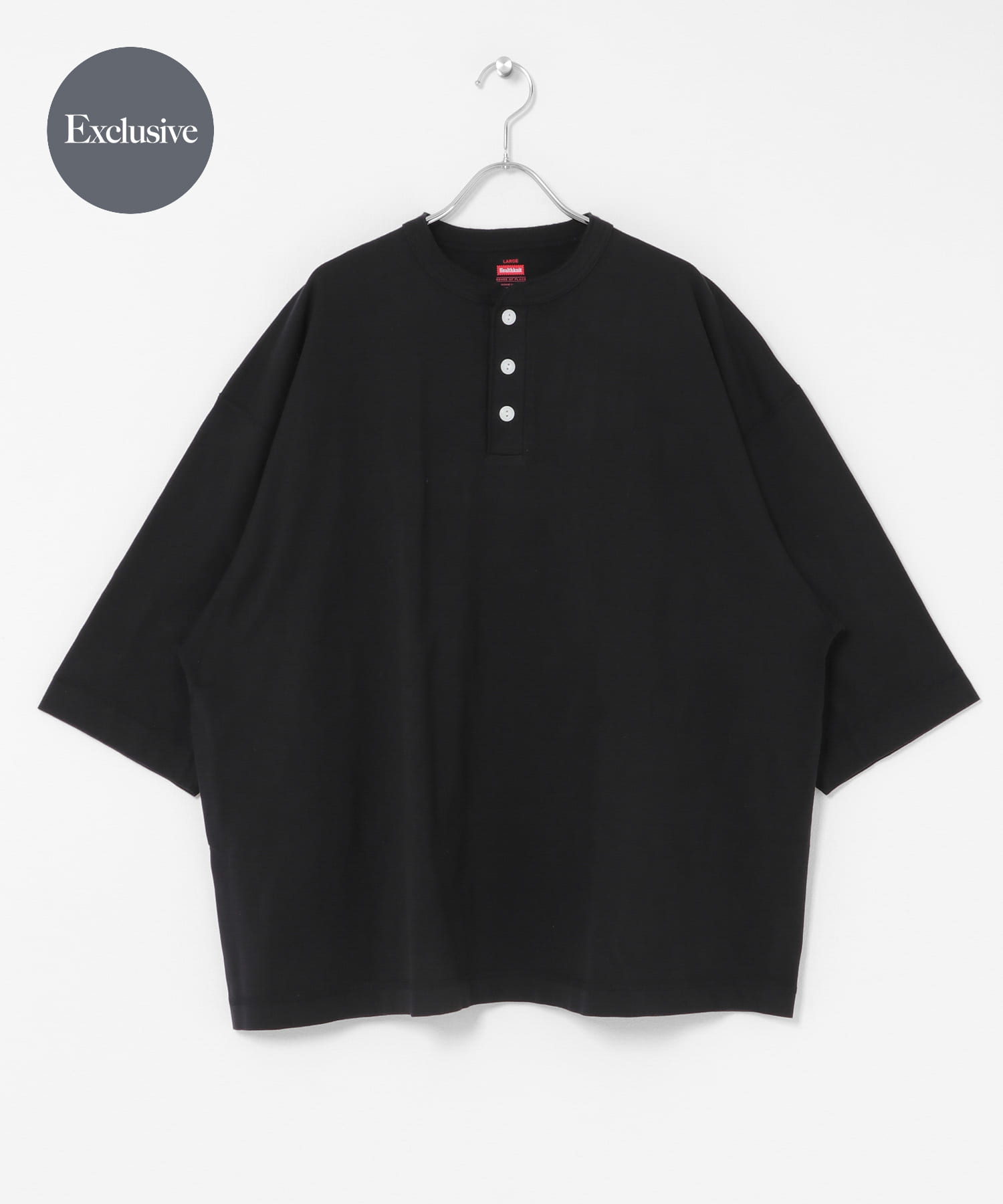 『別注』Healthknit×SENSE OF PLACE　ヘンリーネックTシャツ
