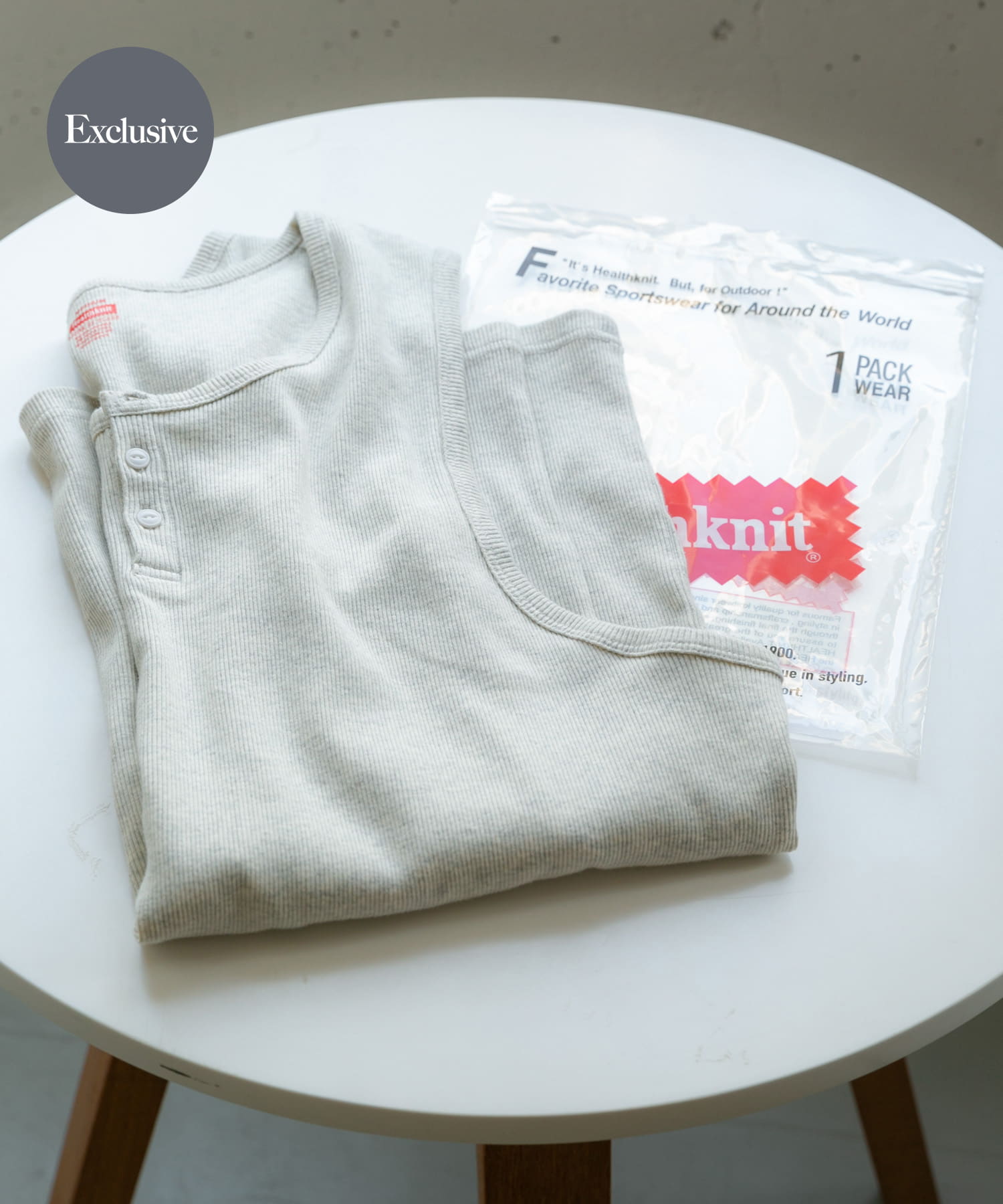 『別注』Healthknit×SENSE OF PLACE　タンクトップ