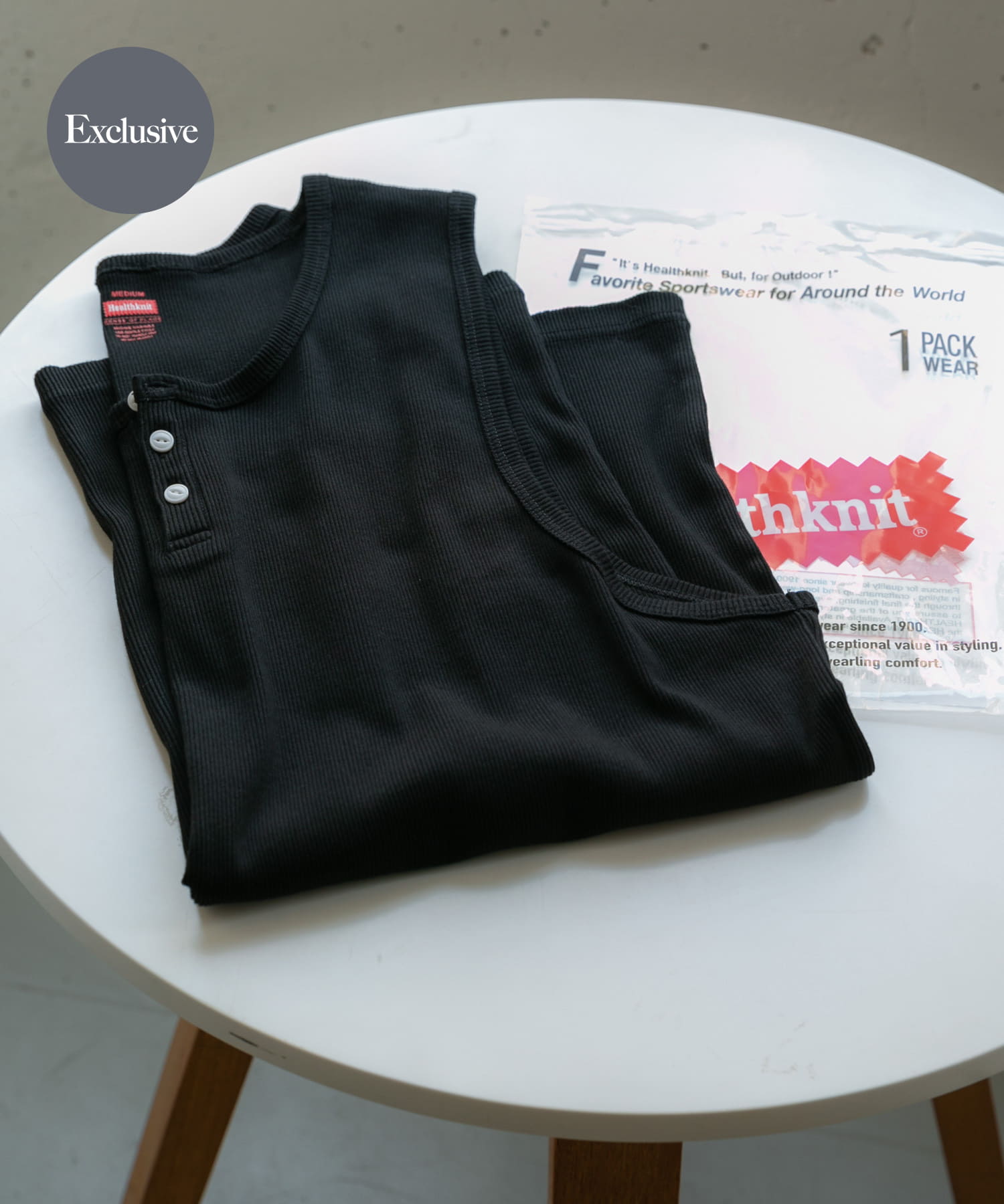 『別注』Healthknit×SENSE OF PLACE　タンクトップ