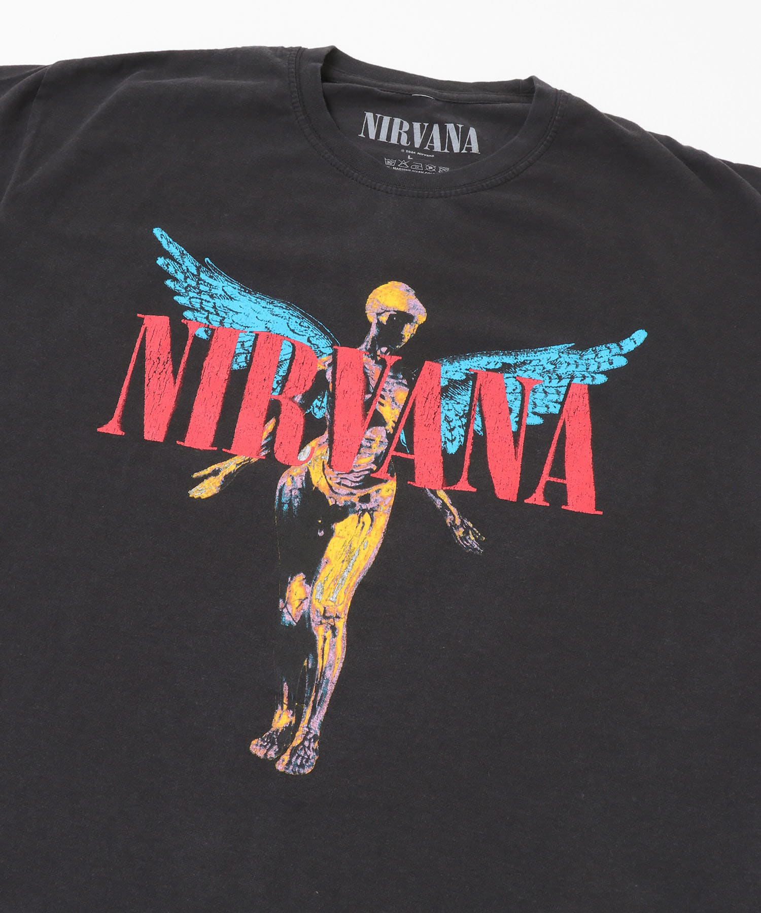 THRIFTY LOOK　NIRVANA IN UTERO フェードTシャツ BLACK M