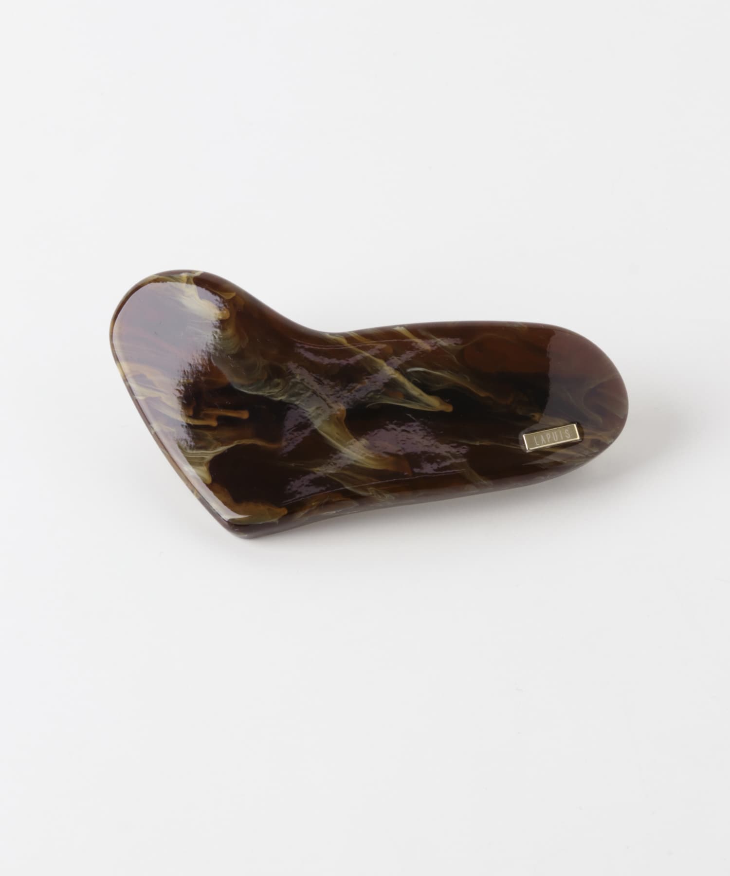 LAPUIS　Plump HeartバレッタL BROWN One