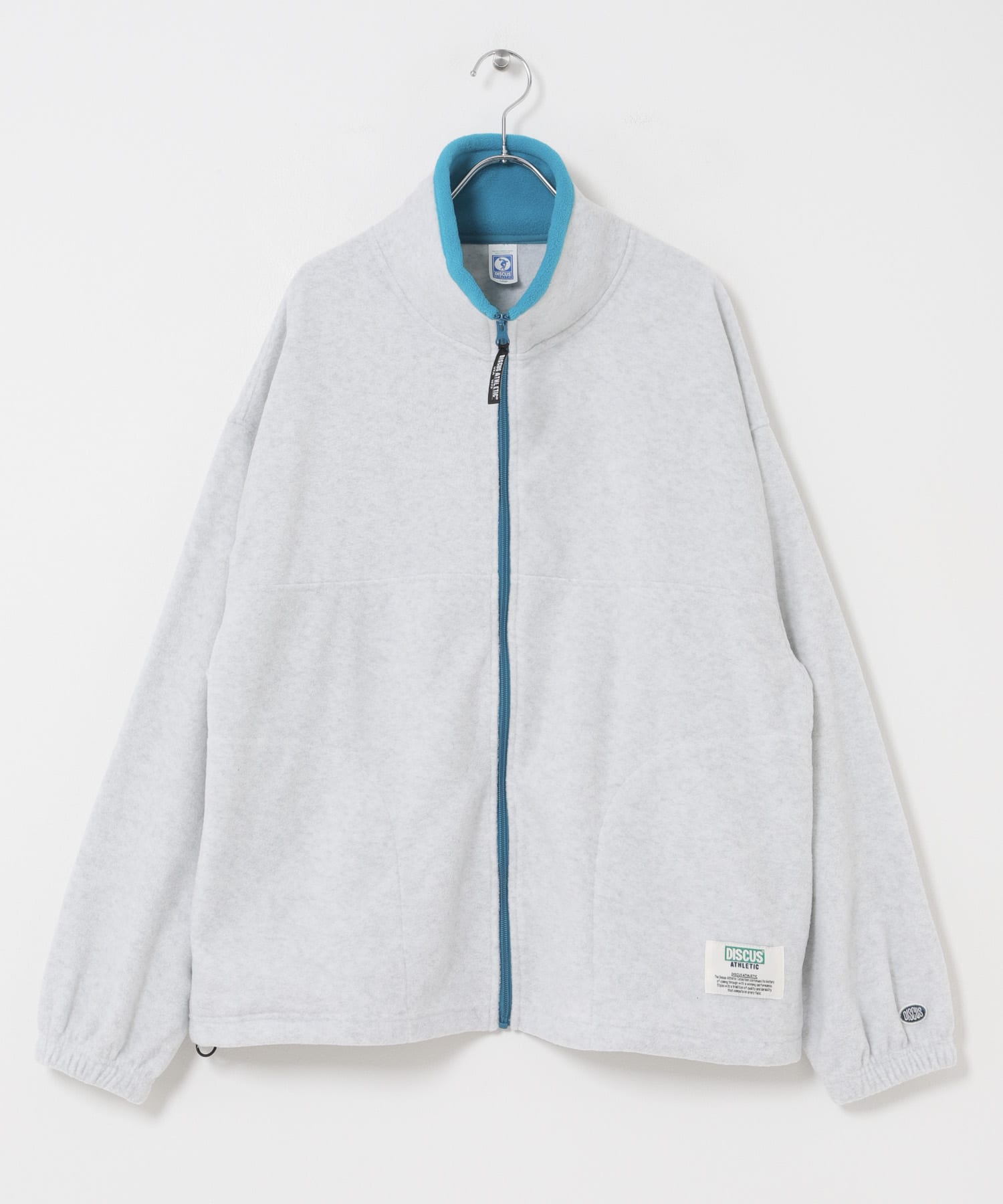 DISCUS　スタンドカラー配色フルZIP JACKET OATMEAL M