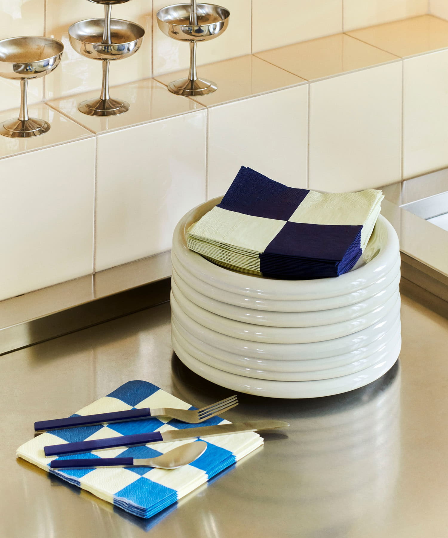 HAY　Pattern Napkins For Lunch OW-BL C One