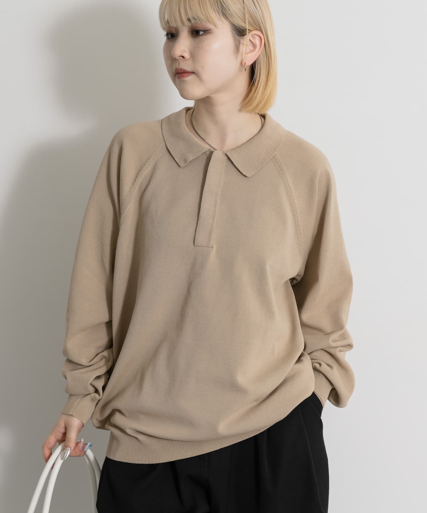 TONY　RAGLAN POLO KNIT