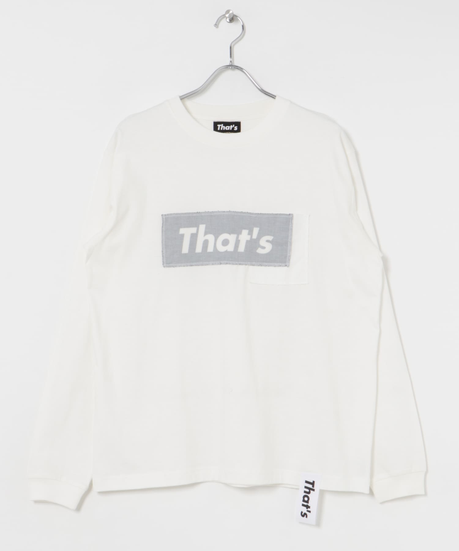 That’s　The Long Tee (LOGO/Pocket) WHITE M
