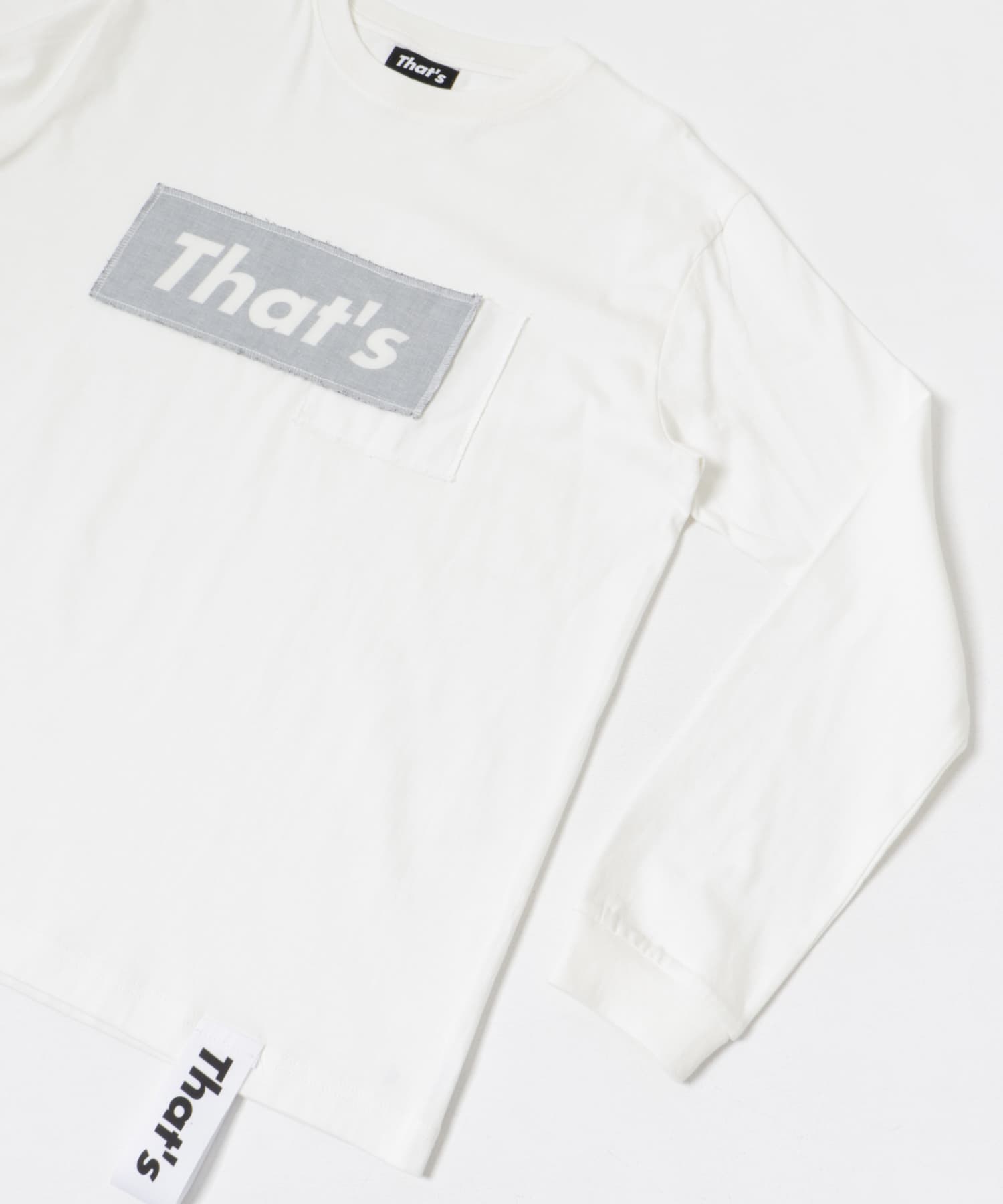 That’s　The Long Tee (LOGO/Pocket) WHITE M
