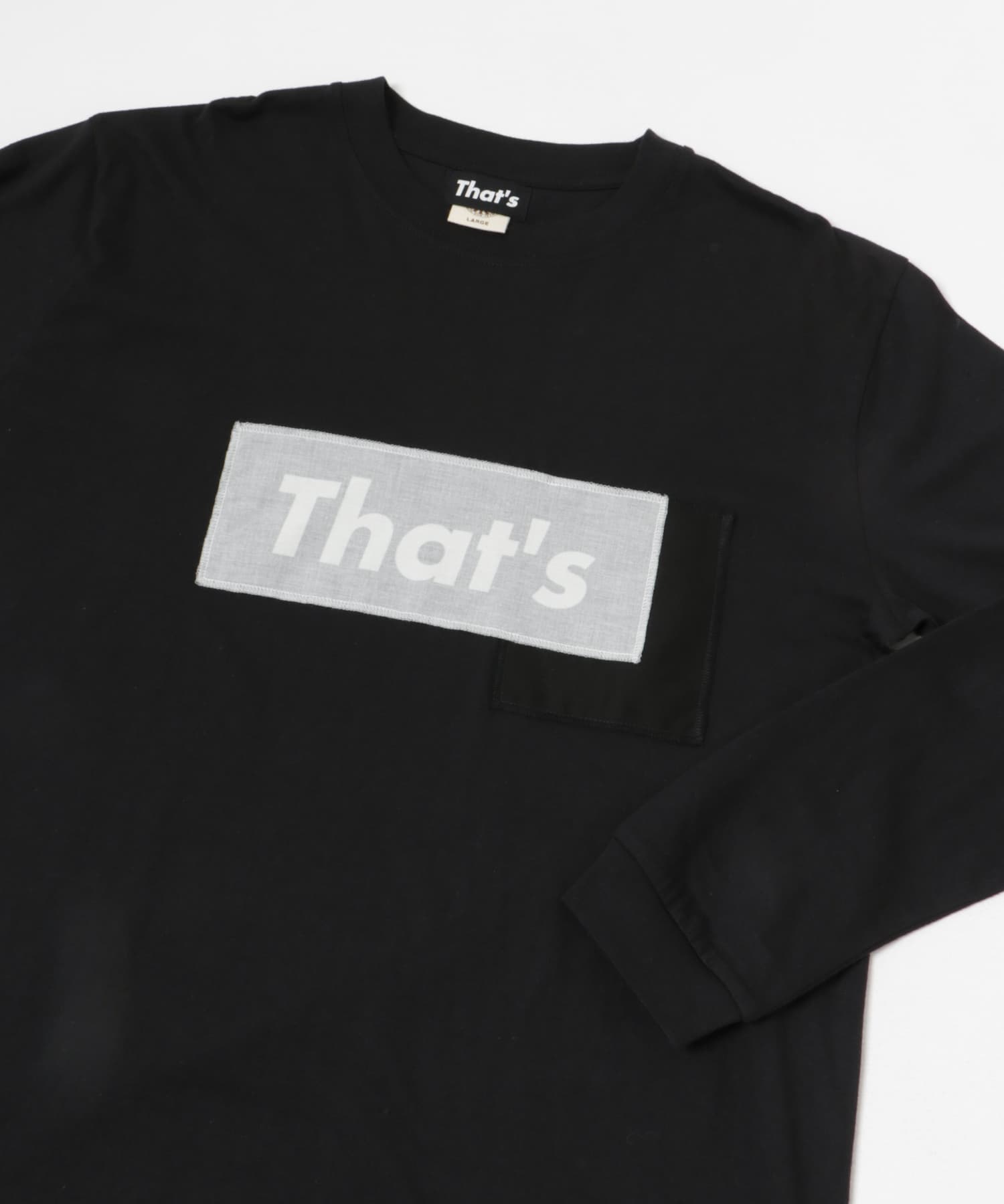 That’s　The Long Tee (LOGO/Pocket) BLACK M
