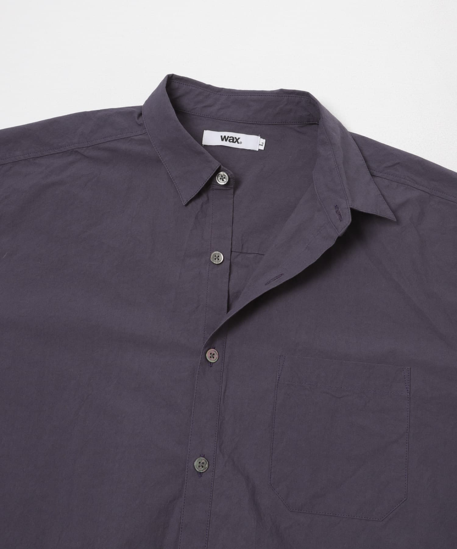 WAX　POCKET SHIRTS NAVY M