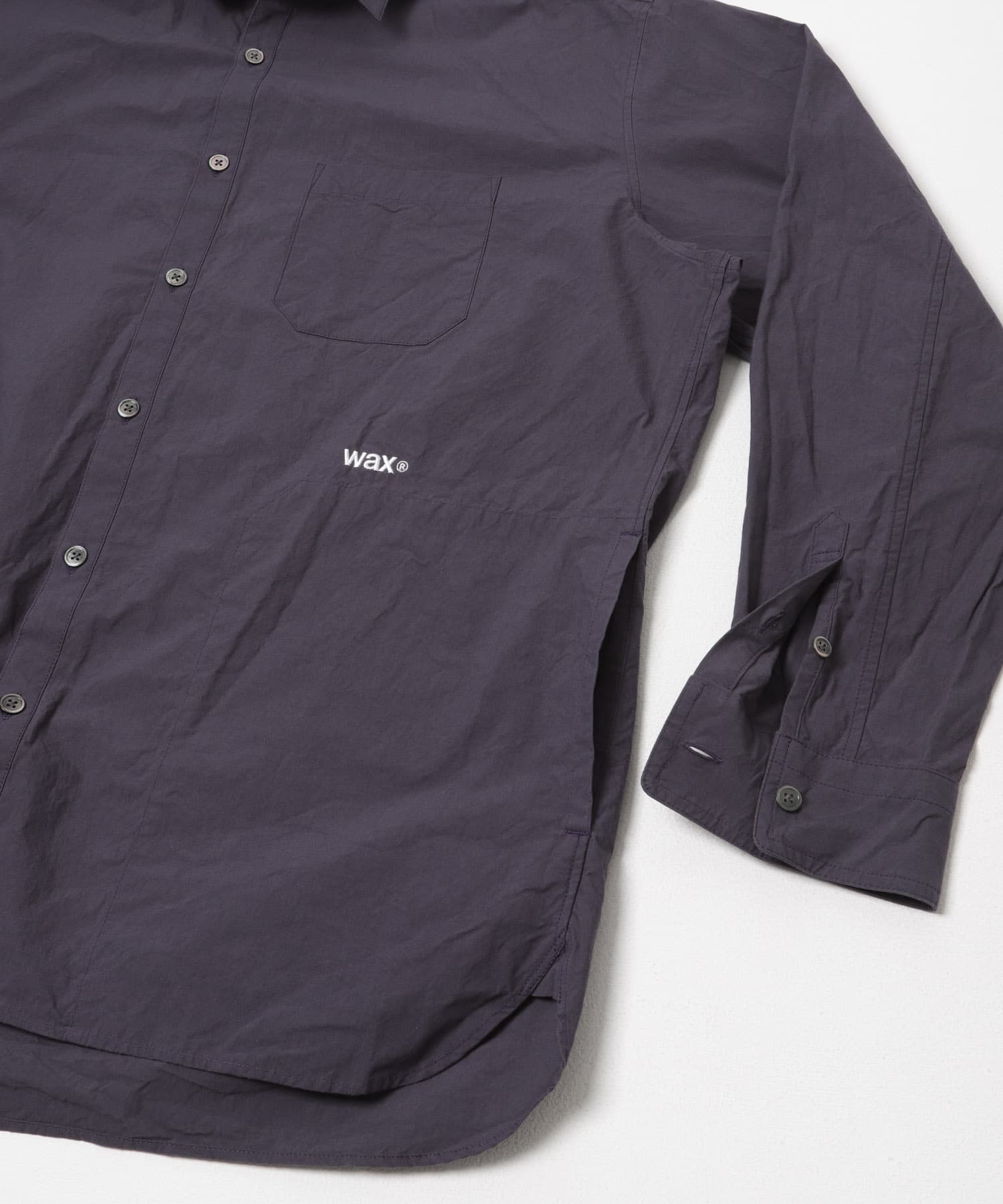 WAX　POCKET SHIRTS NAVY M