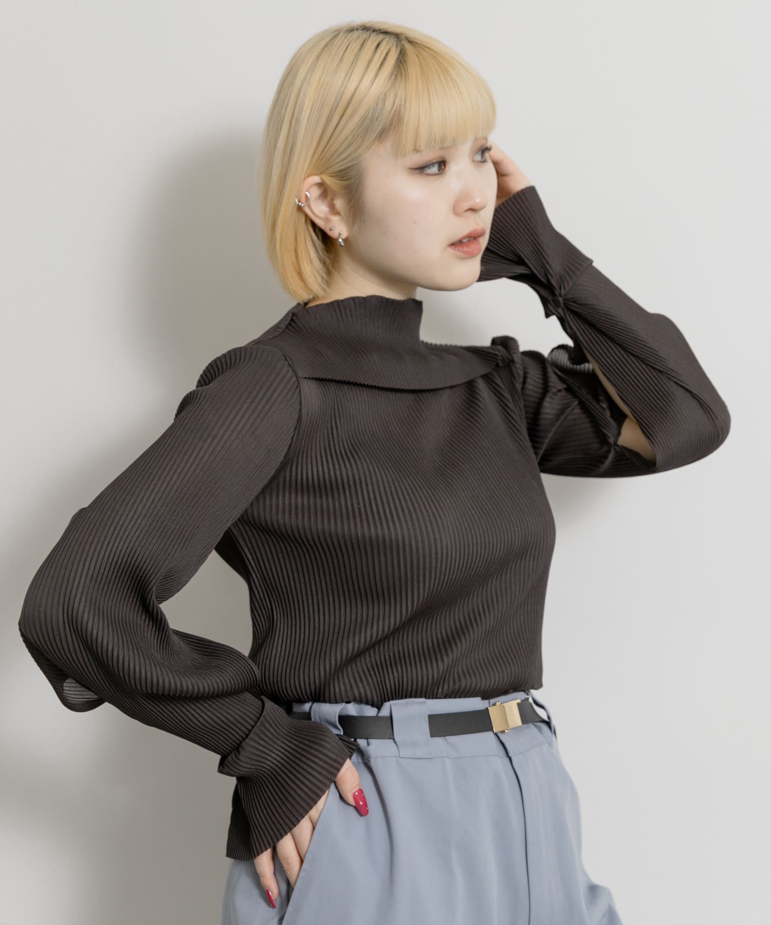 77circa antique scarf sailor top(one black1): トップス｜URBAN