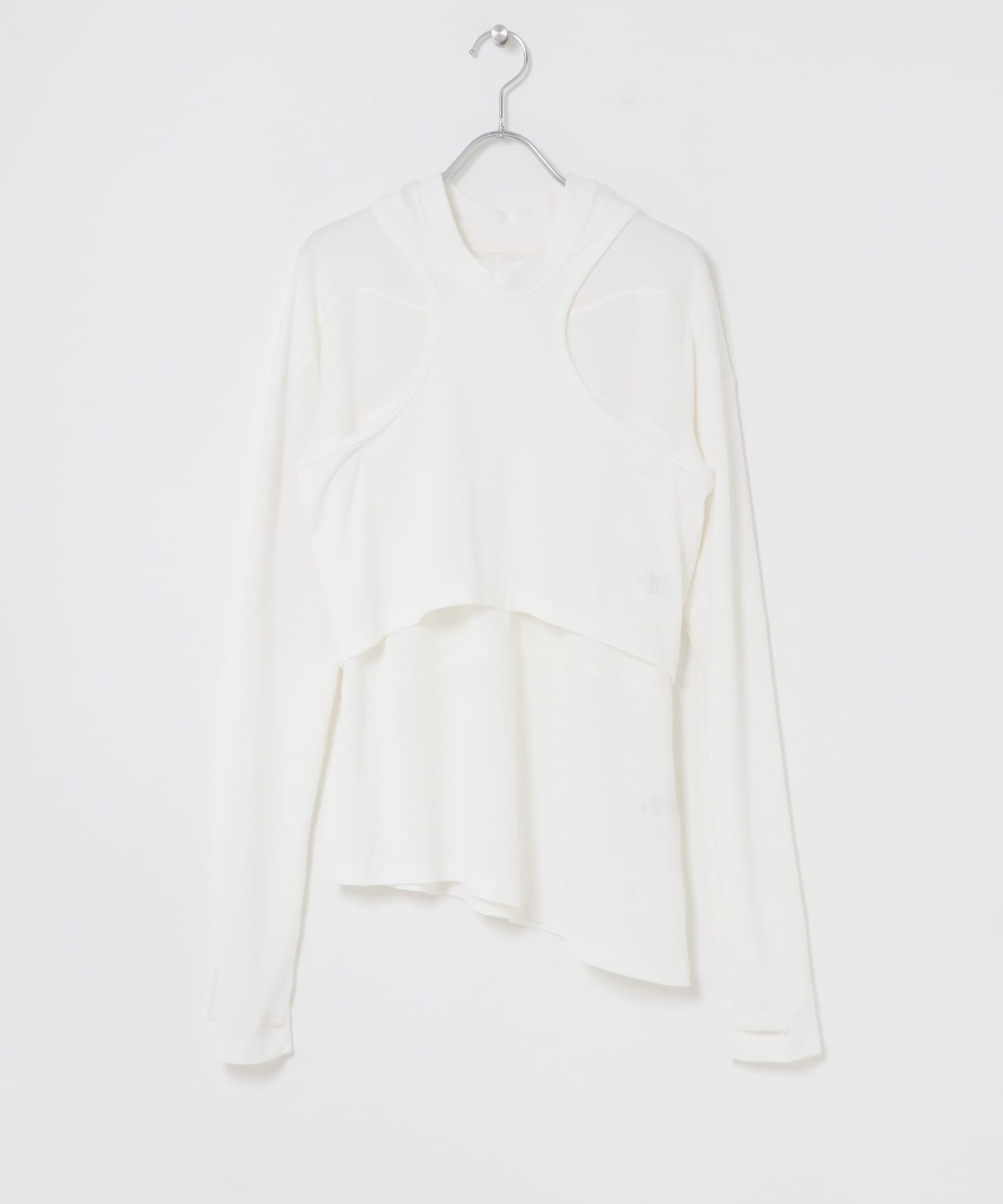 F/CE.　LONG SLEEVE BASE TOP WHITE M