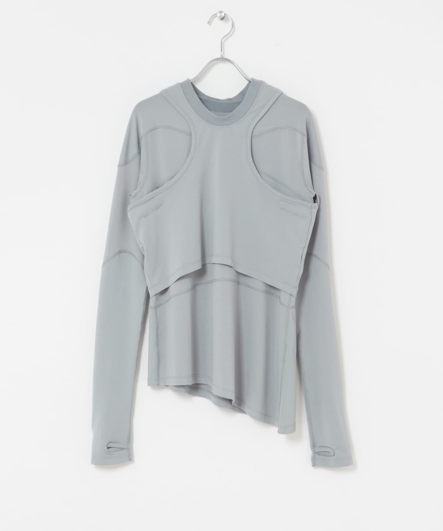 F/CE.　LONG SLEEVE BASE TOP GRAY M