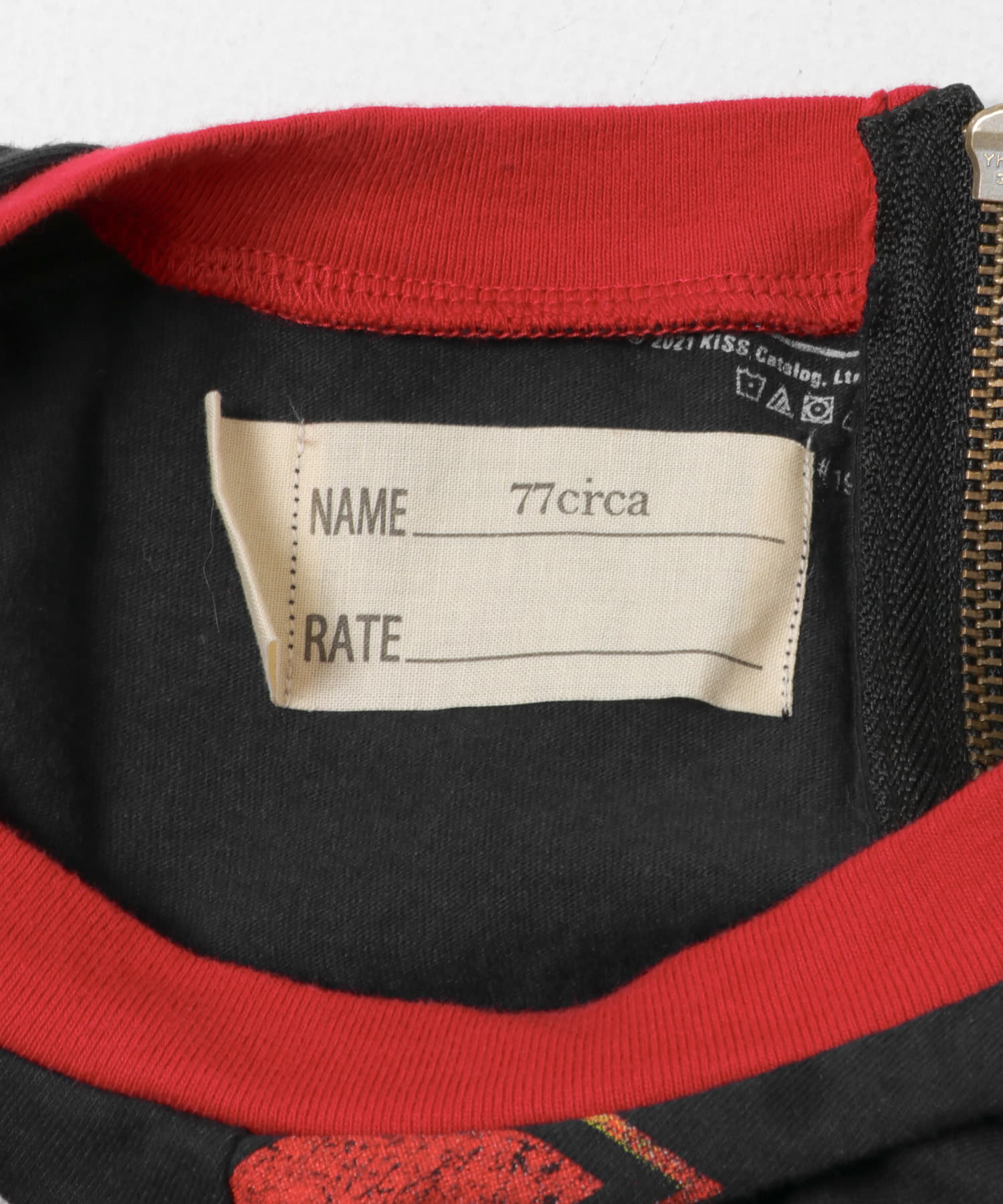 77circa　trim print top black 2 1