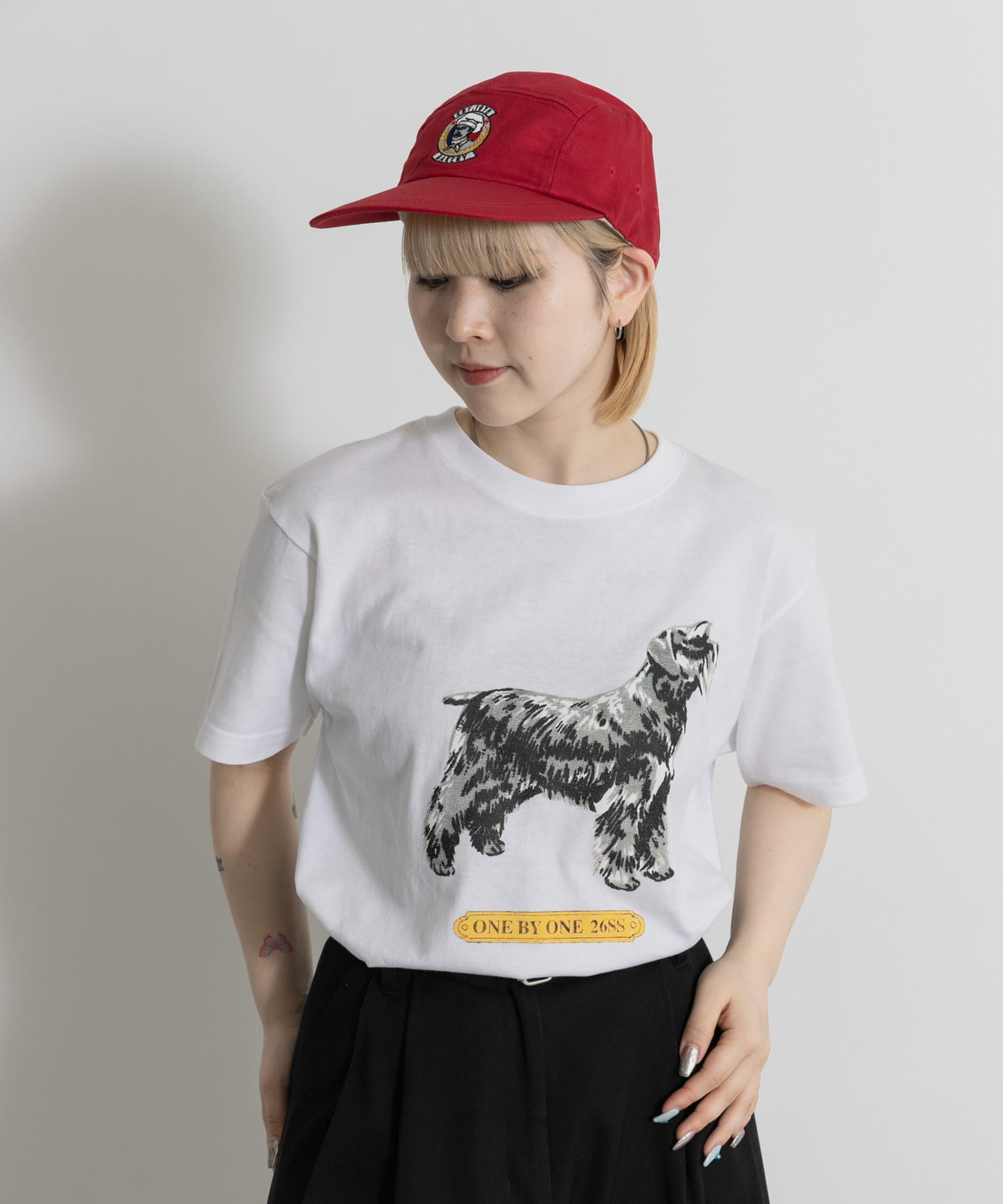 77circa　print tee schnauzer