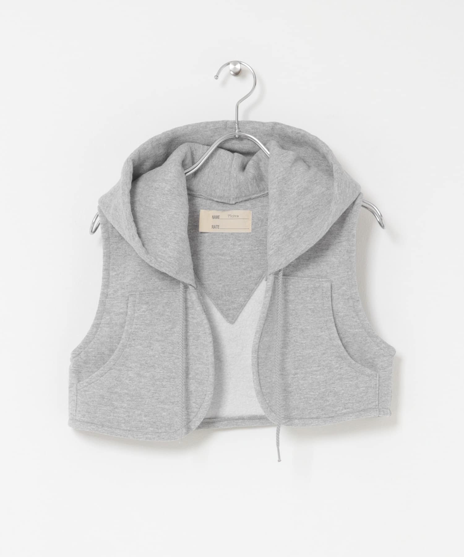 77circa　sweat hood vest gray 2 One