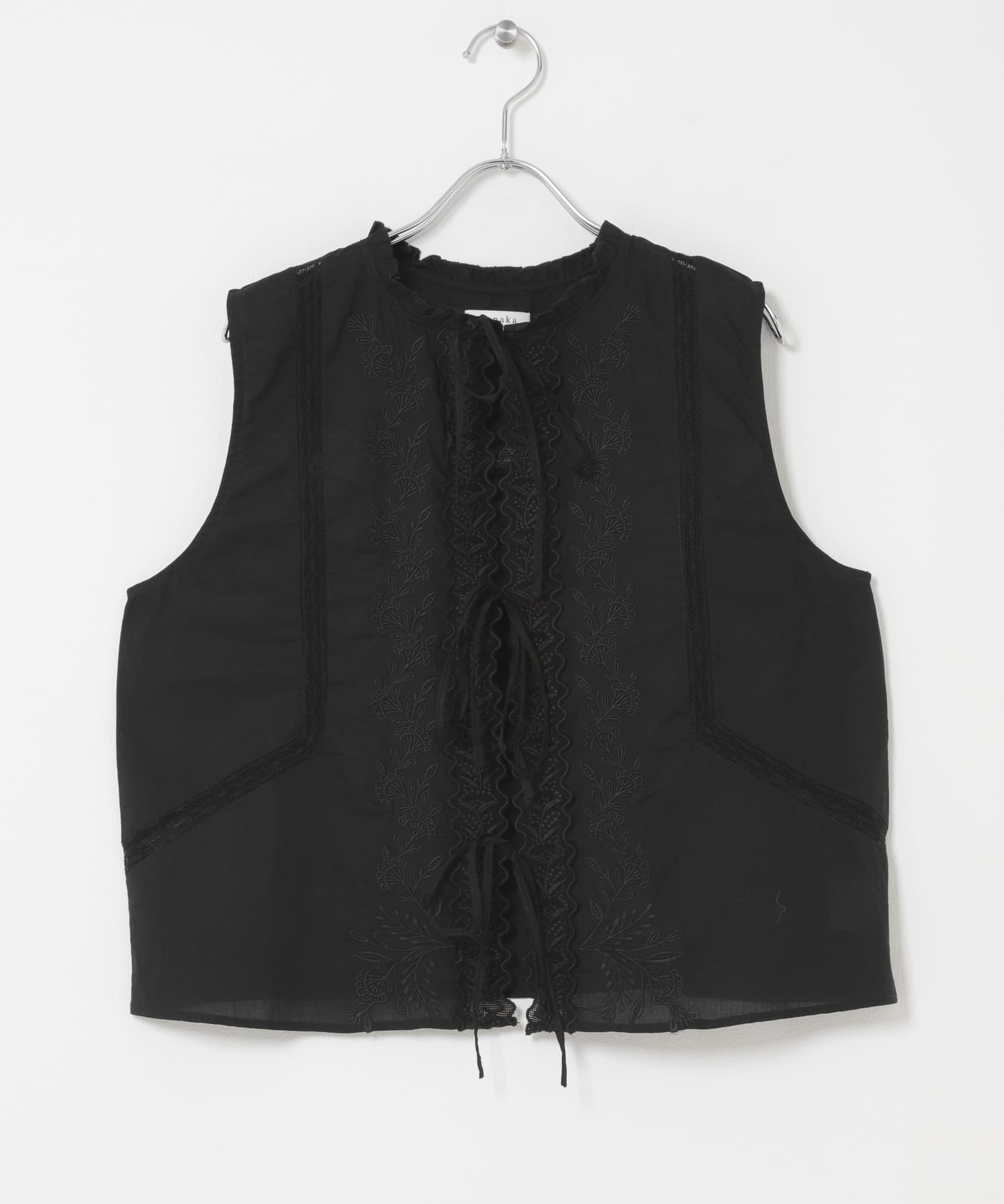 FANAKA　ノースリーブブラウス BLACK Free