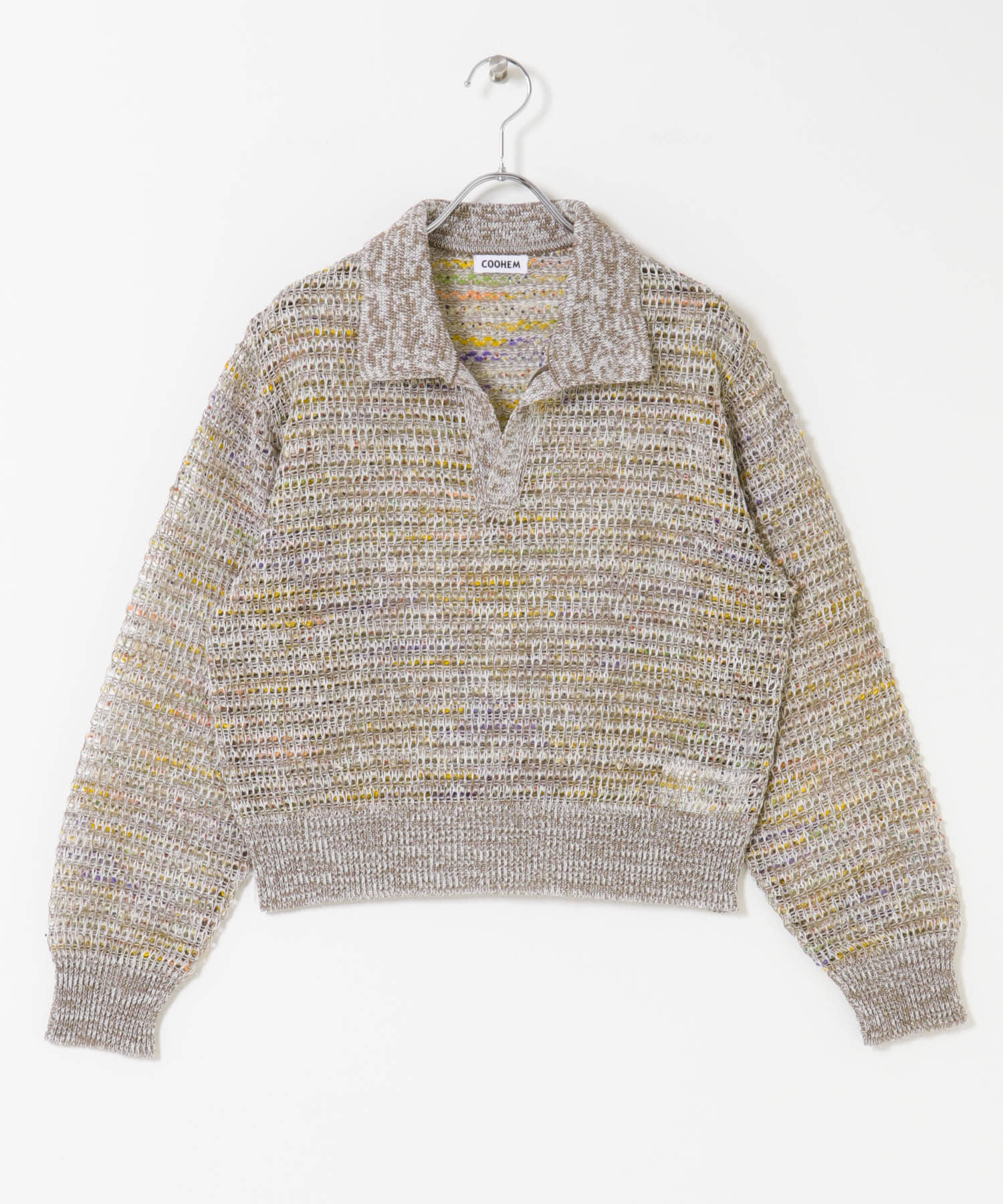 米富繊維　TWEEDY MESH KNIT P/O