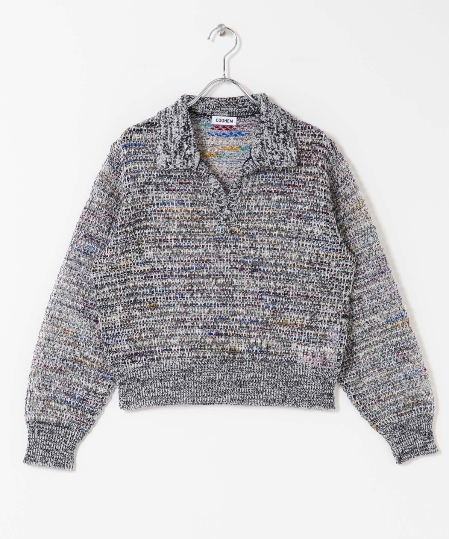 米富繊維　TWEEDY MESH KNIT P/O