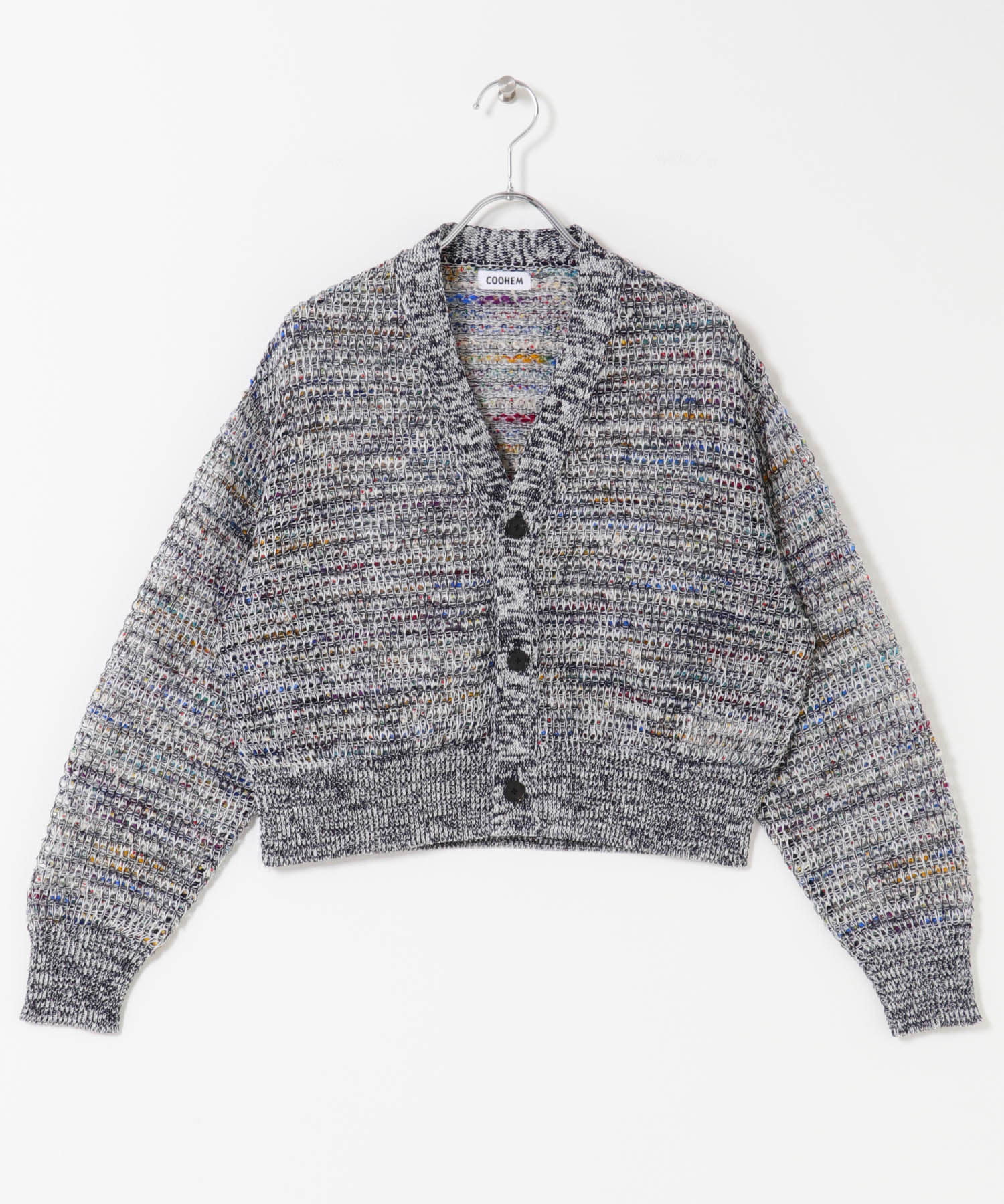 米富繊維　TWEEDY MESH KNIT C/D 63NAVY Free