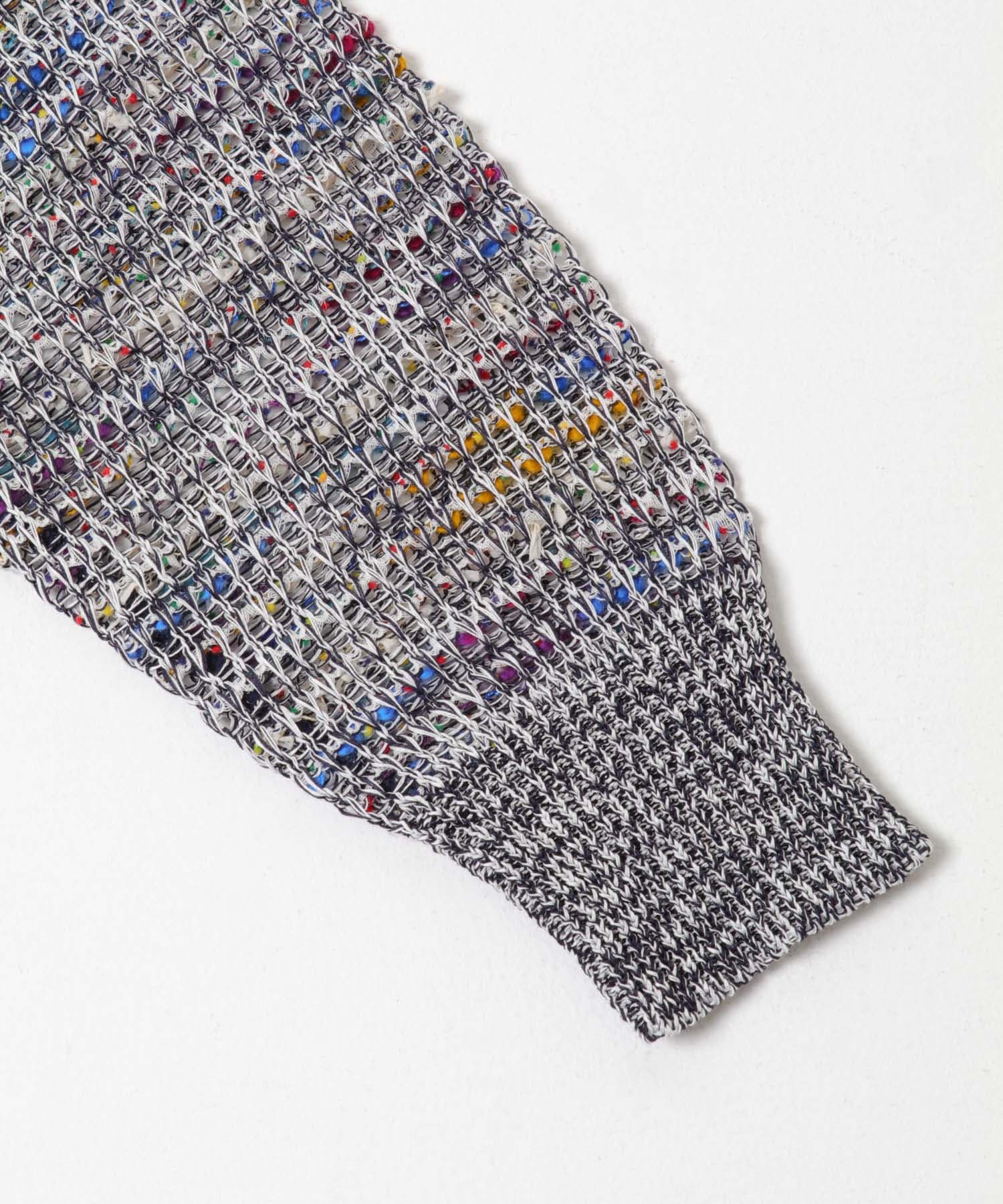 米富繊維　TWEEDY MESH KNIT C/D 63NAVY Free