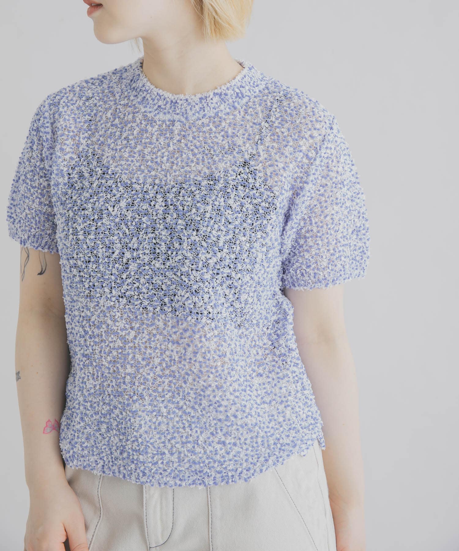 米富繊維　SHEER MOLE KNIT PULLOVER