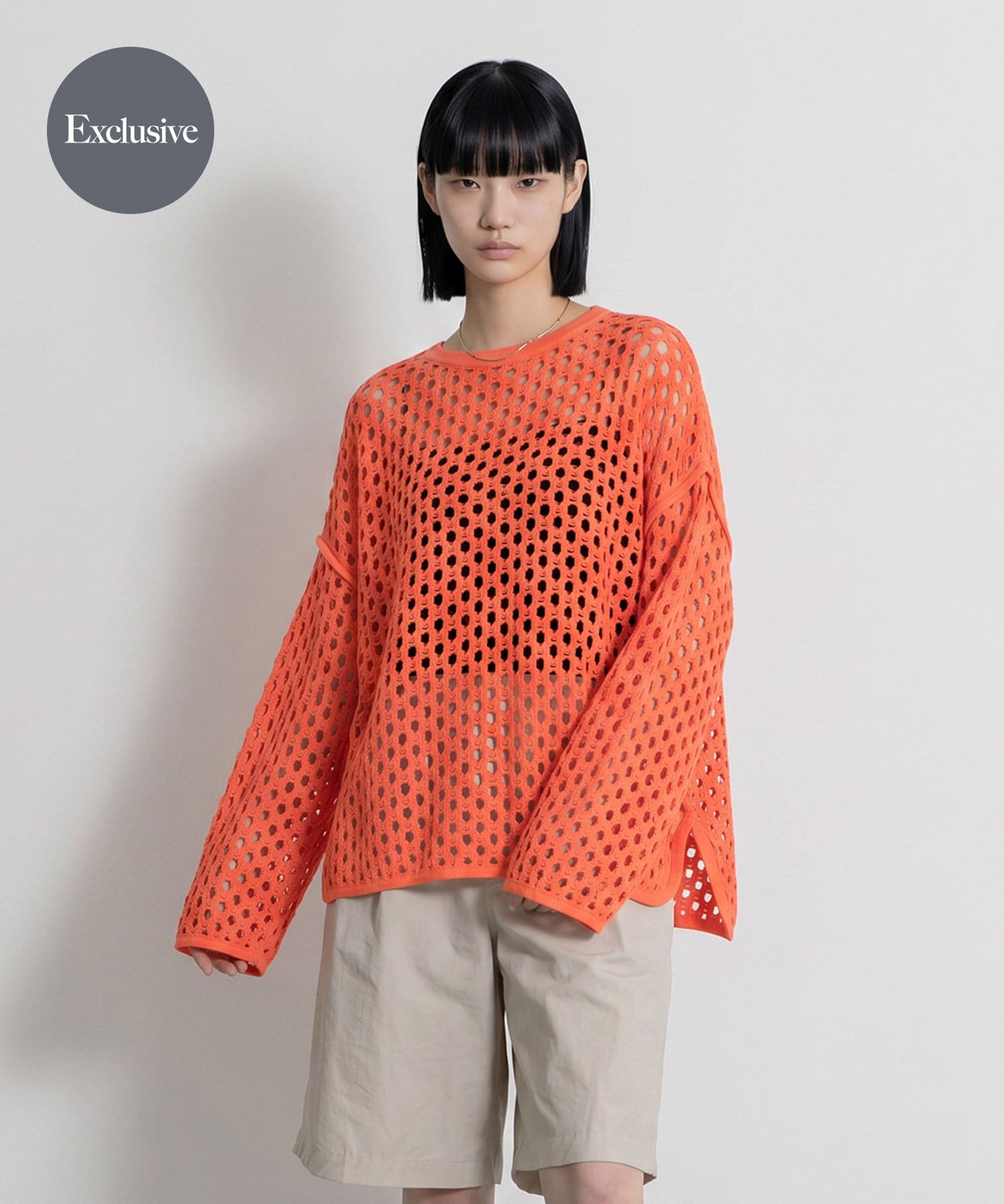 『別注』MIDIUMISOLID×THE GOODLAND MARKET　LACE KNIT PO