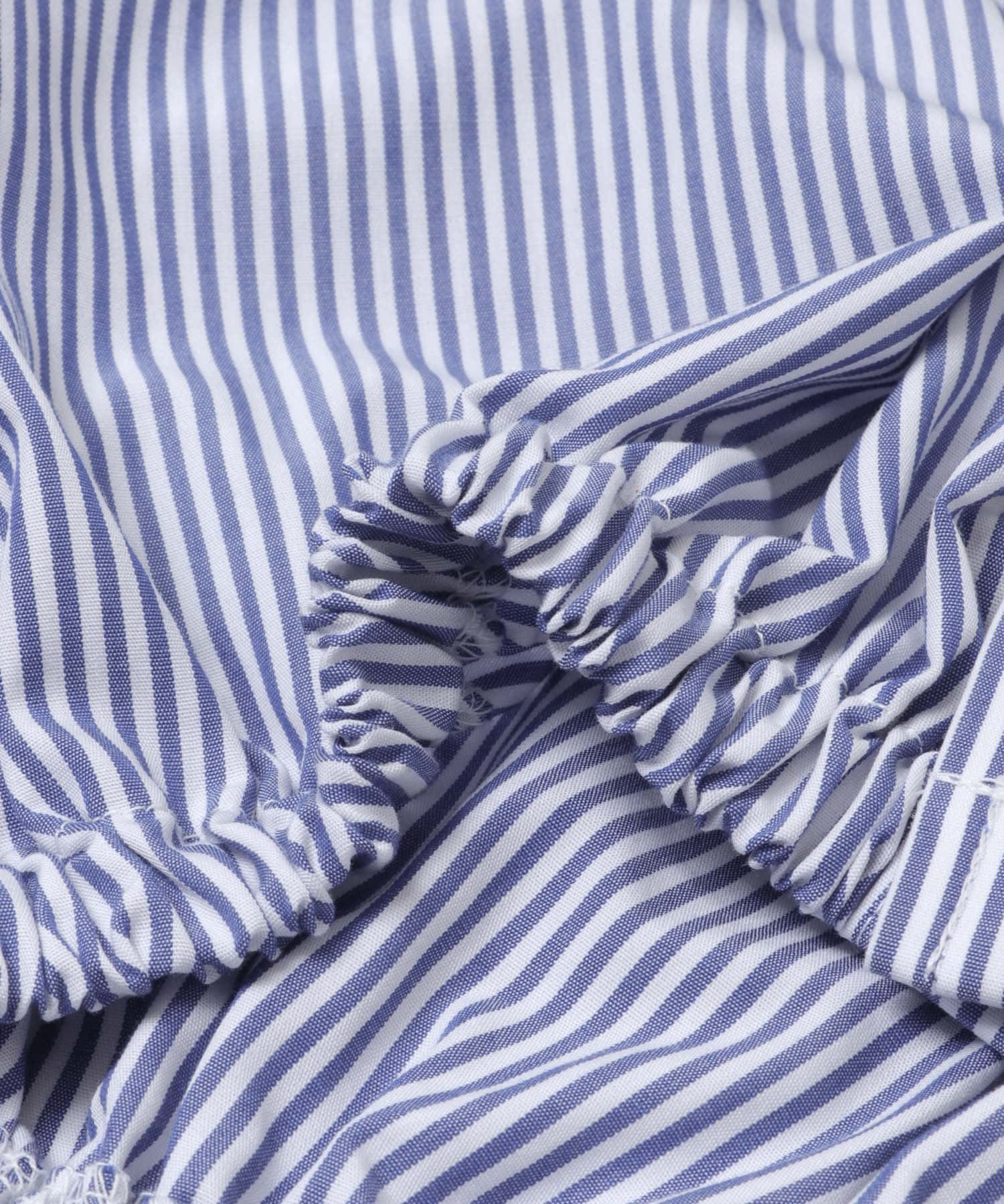 77circa　make shirring neck shirt stripe 1 One