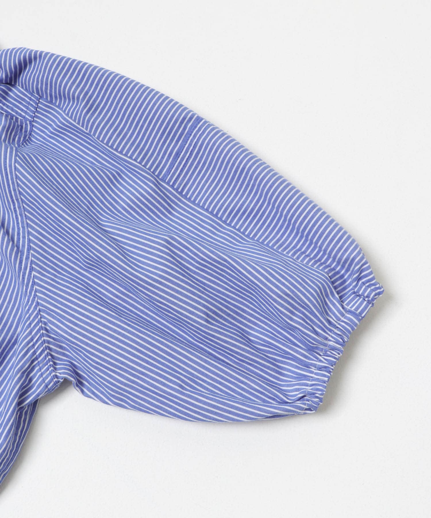 77circa　make shirring neck shirt stripe 3 One
