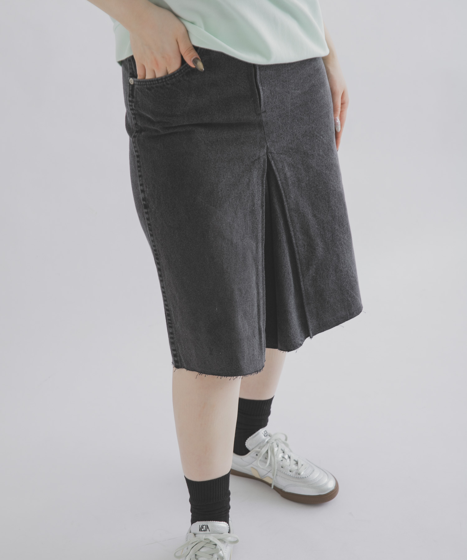 77circa　denim half pants