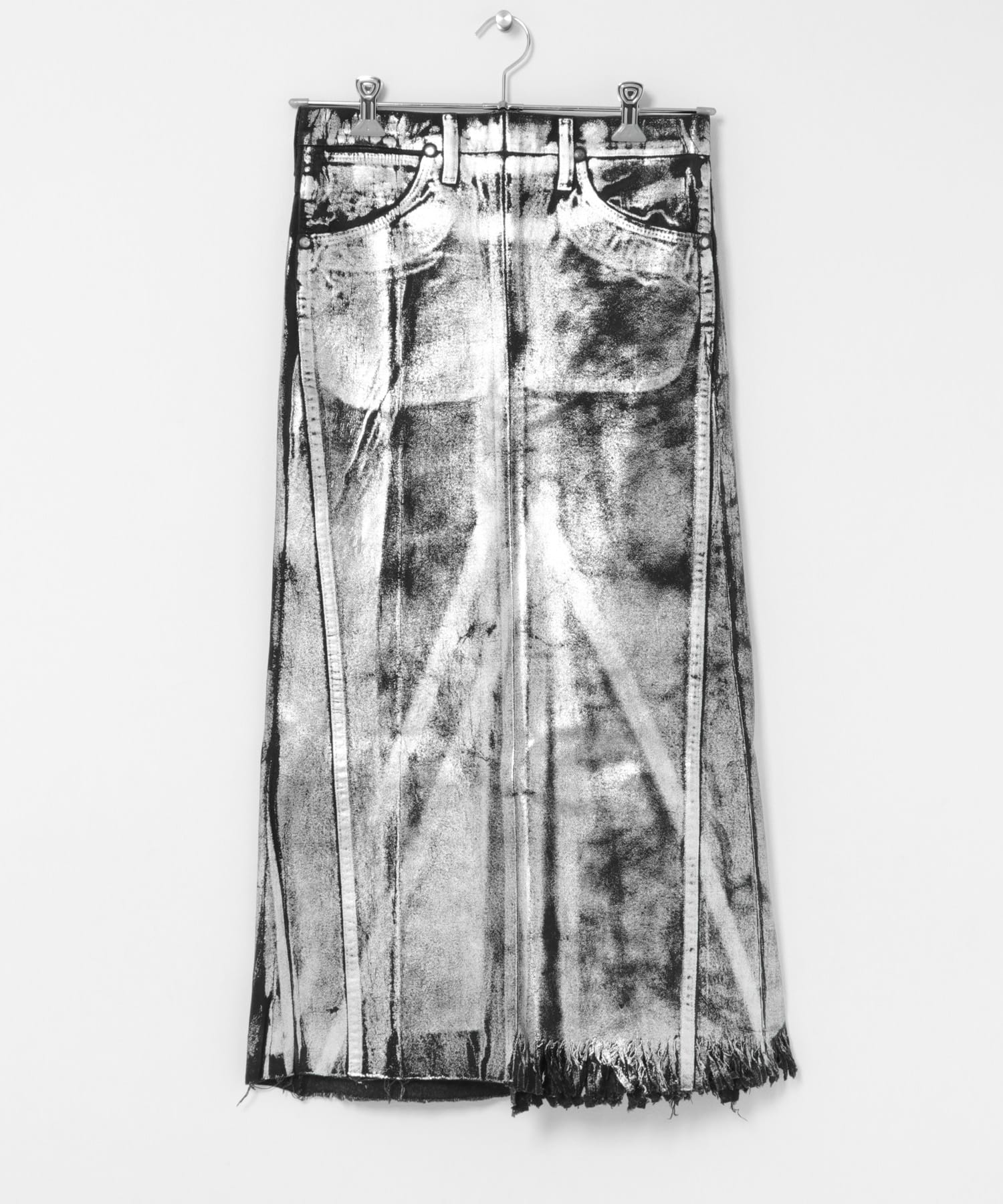 77circa　coating denim skirt