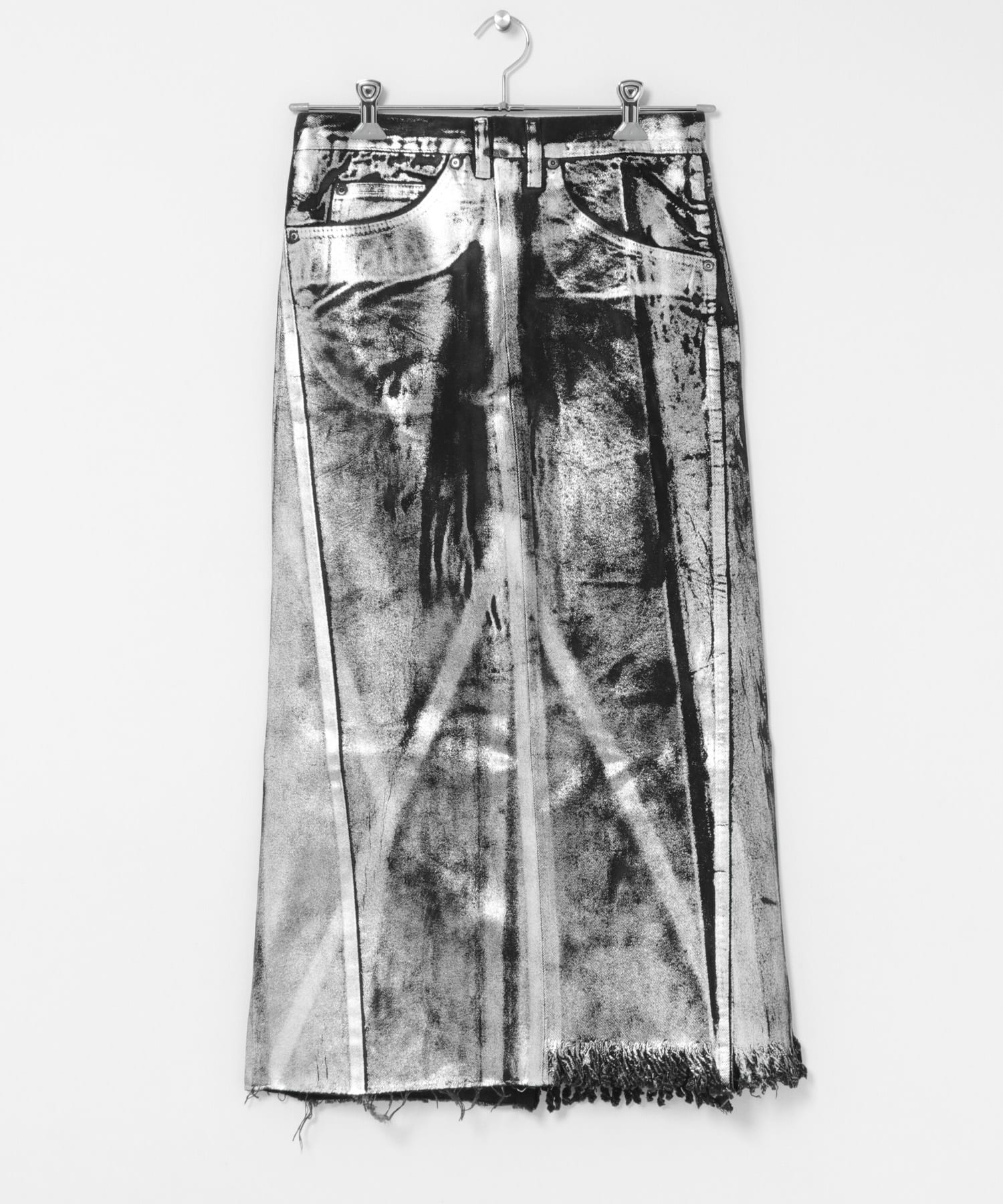 77circa　coating denim skirt