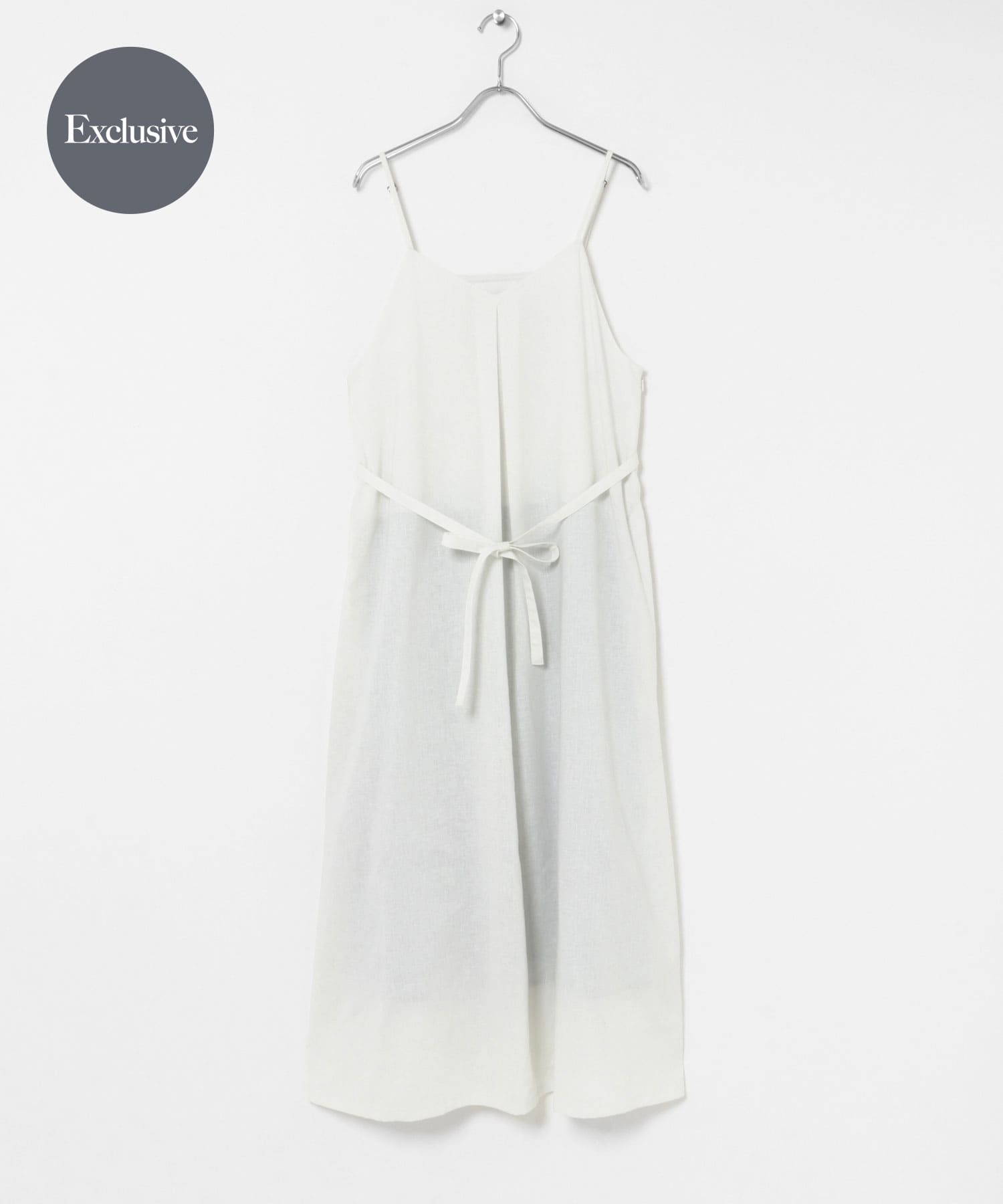 『別注』MIDIUMISOLID×THE GOODLAND MARKET　LINEN camisole onepiece