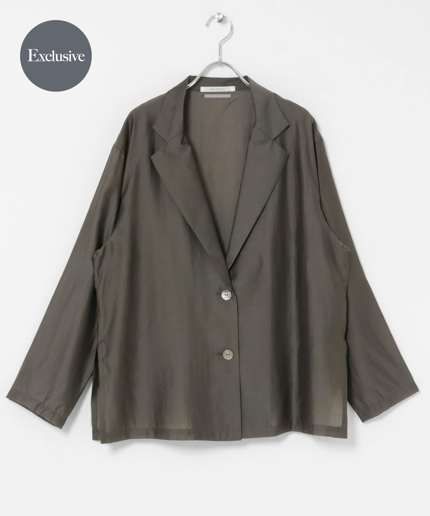 『別注』MIDIUMISOLID×THE GOODLAND MARKET　sheer shirt jacket C.GRAY Free